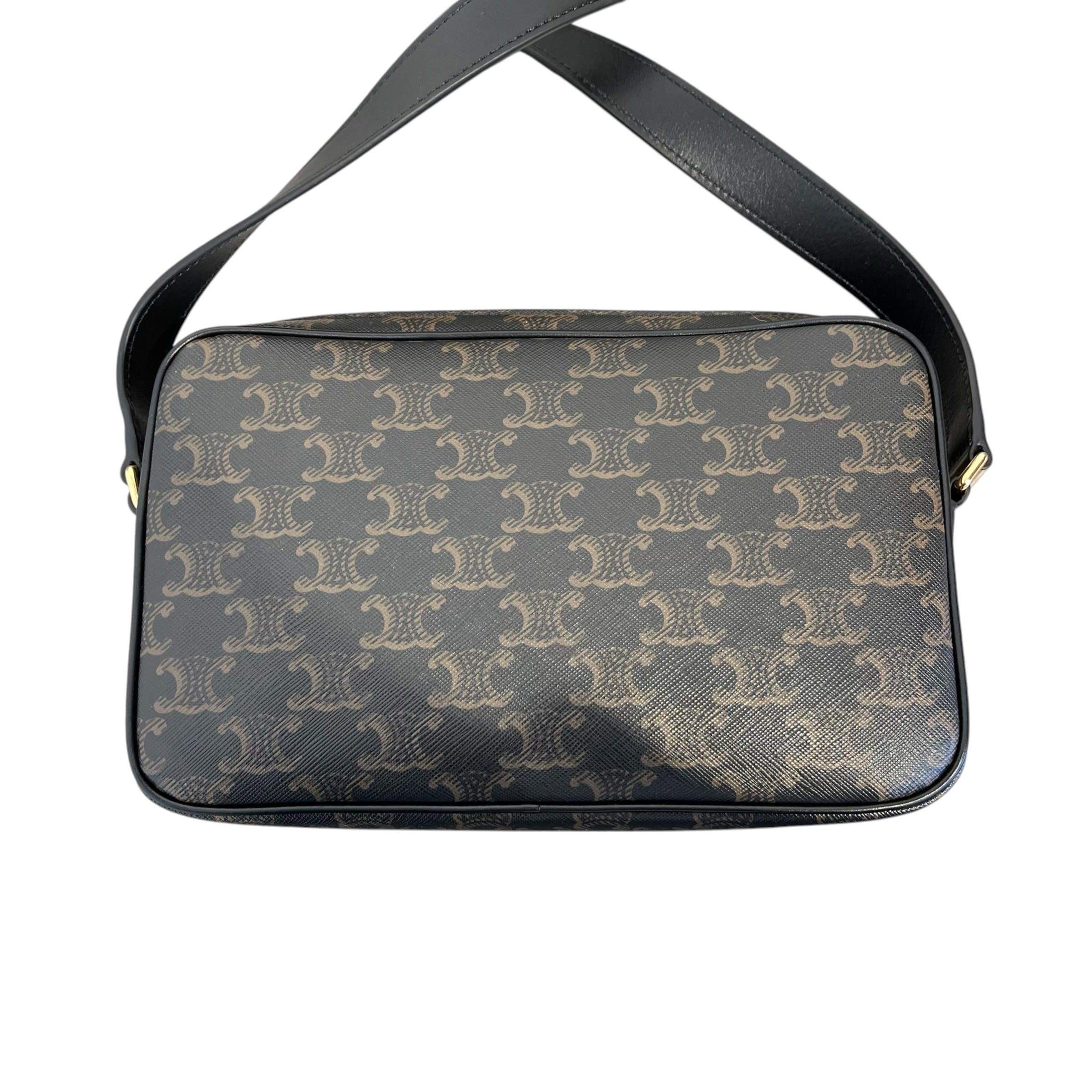 CELINE/Cross Body Bag/Monogram/Leather/BLK/HORIZONTAL MESSENGER view 6