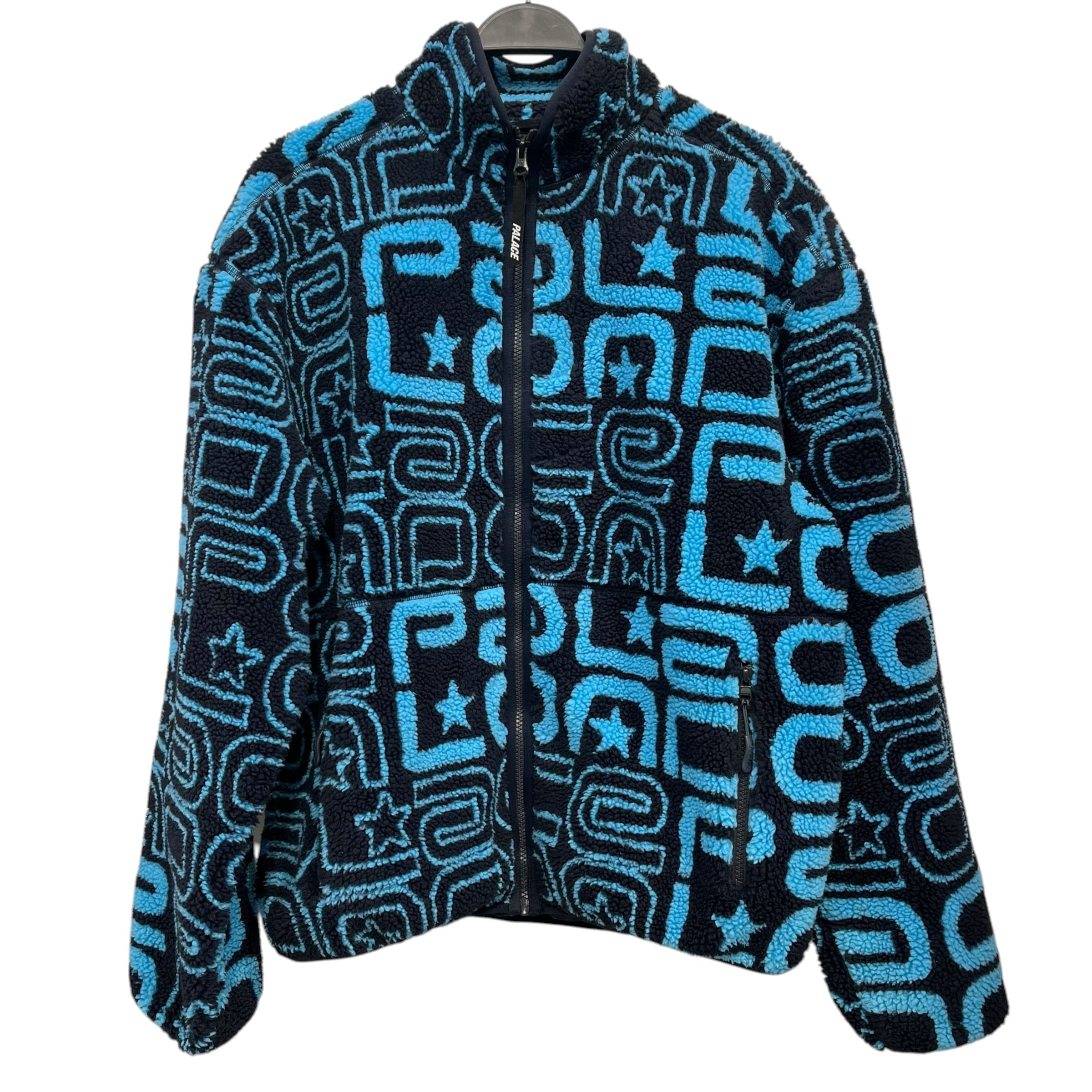 PALACE/Fleece Jkt/L/Cotton/NVY/AOP LOGO NAVY/BLUE view 1