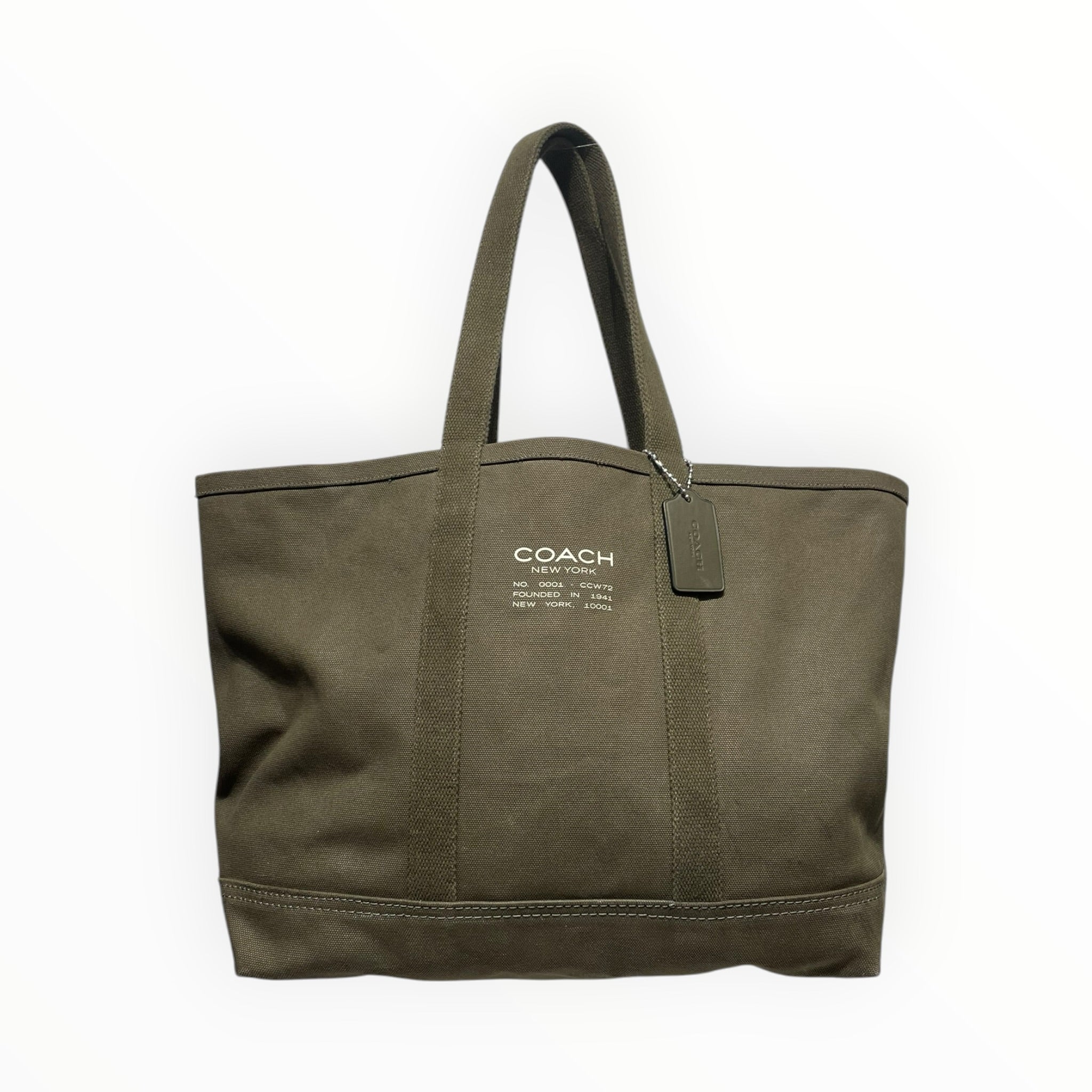 COACH/Tote Bag/Cotton/GRN/Heavy Tote view 1