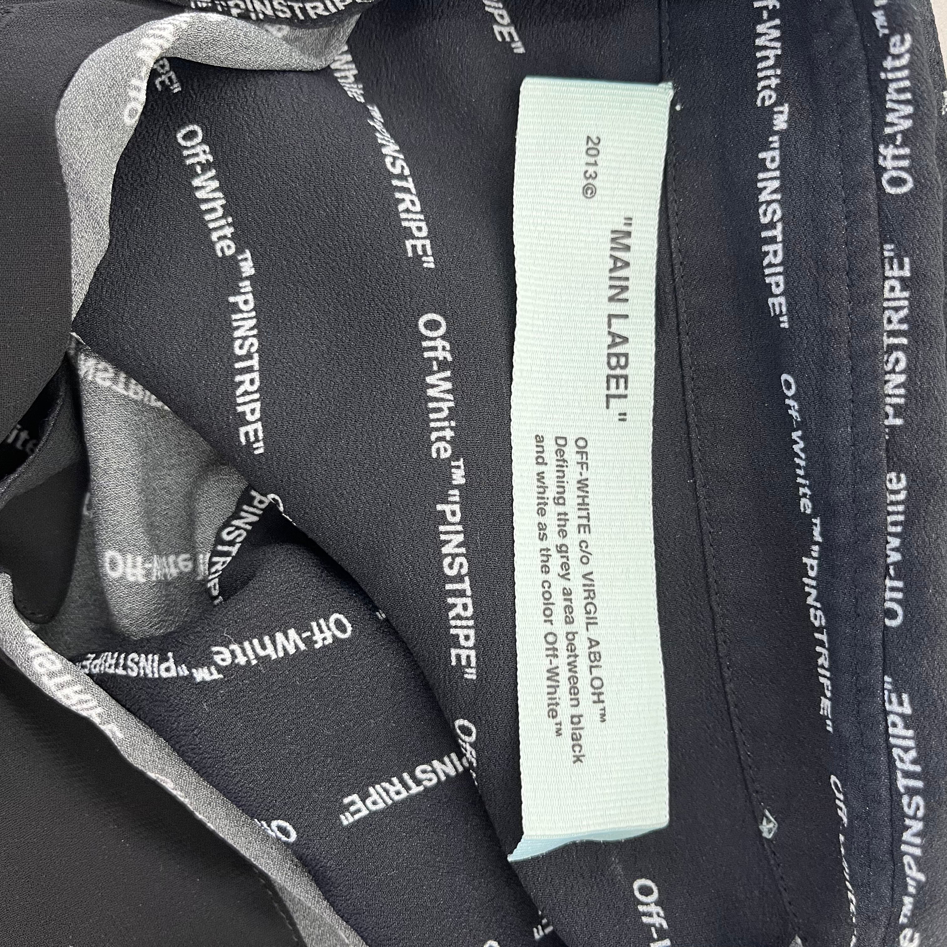 OFF-WHITE/LS Blouse/40/Monogram/Polyester/BLK/ view 3