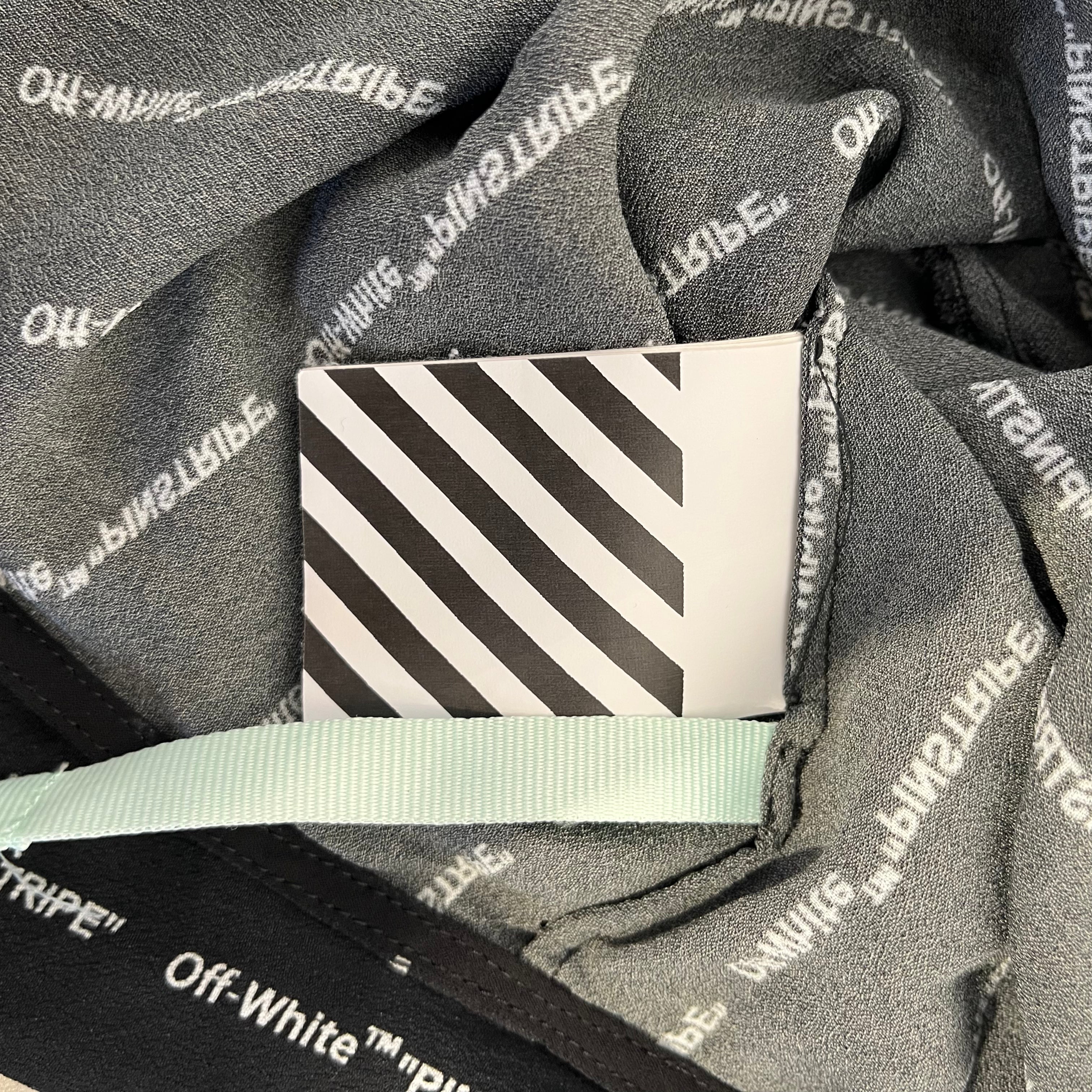 OFF-WHITE/LS Blouse/40/Monogram/Polyester/BLK/ view 4