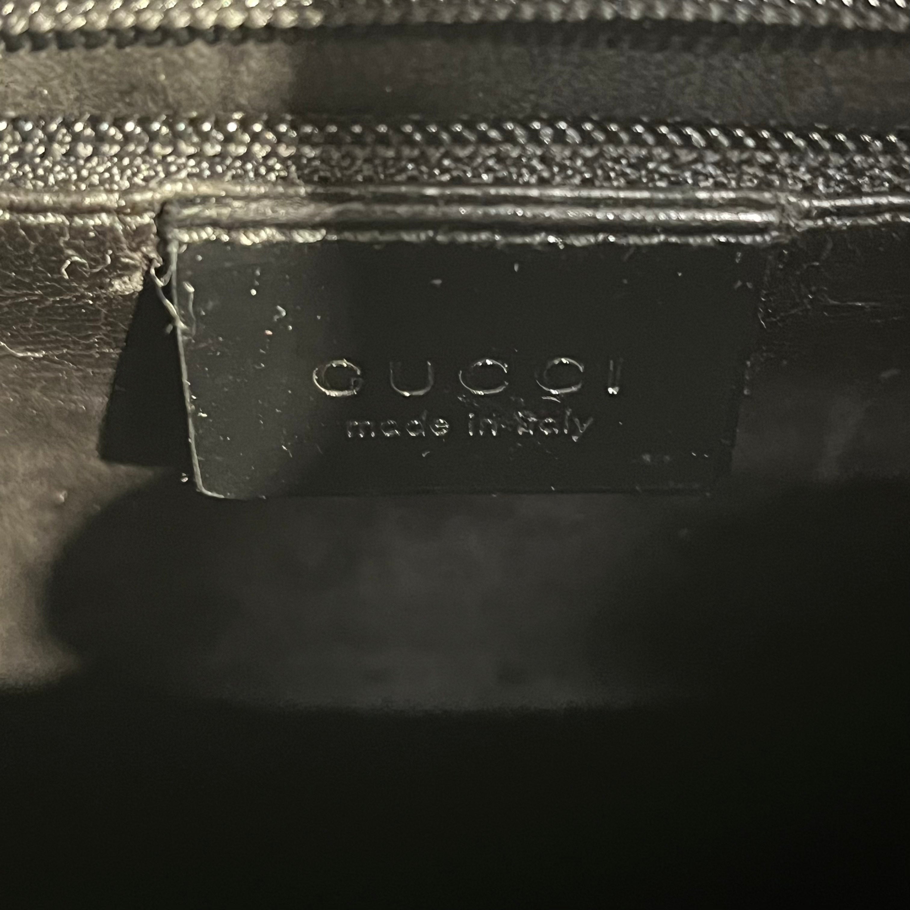 GUCCI/Clutch Bag/Leather/BLK/VINTAGE 1990S SQUARE G SHOULDE view 4