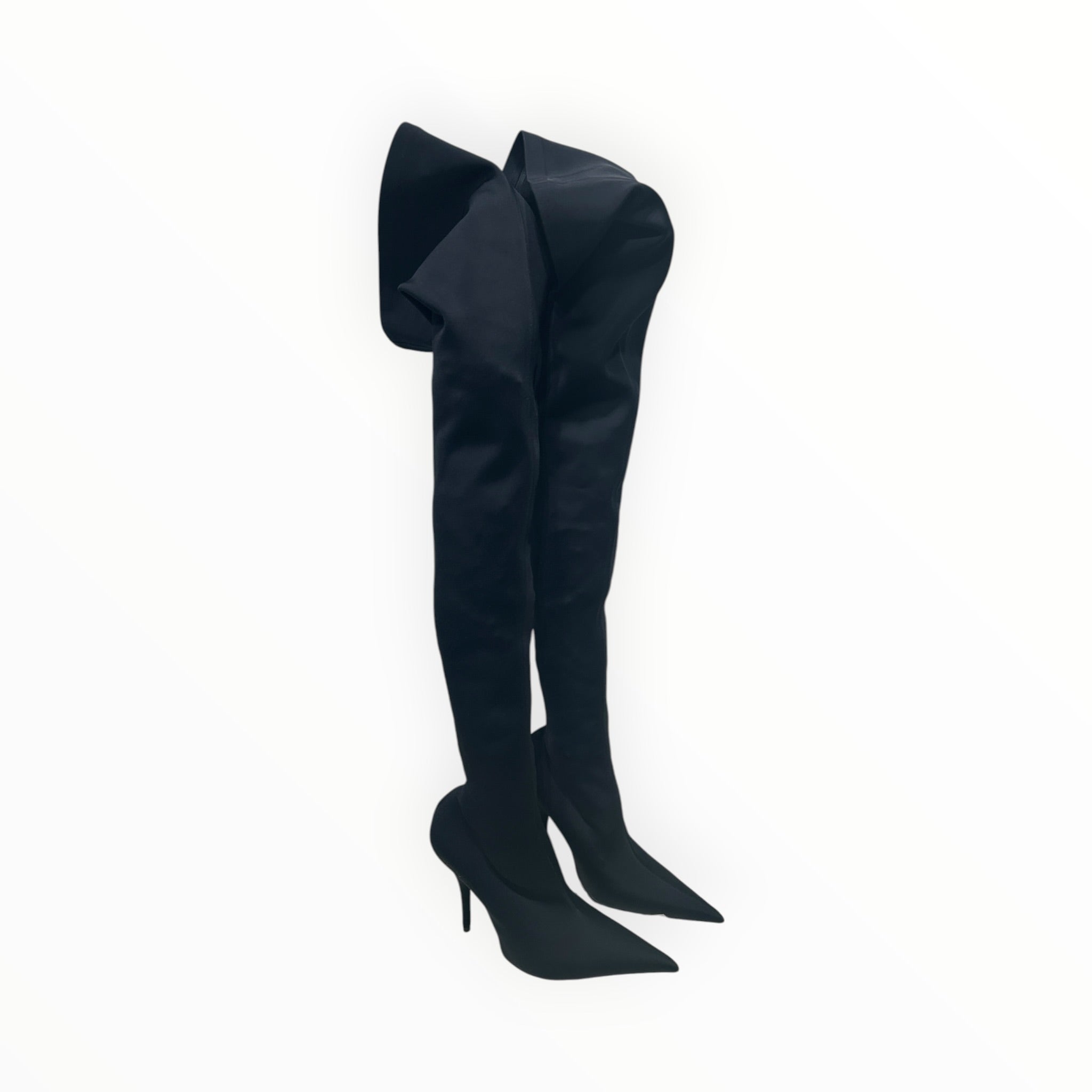 BALENCIAGA/Boots/EU 35/BLK/over the knee view 1