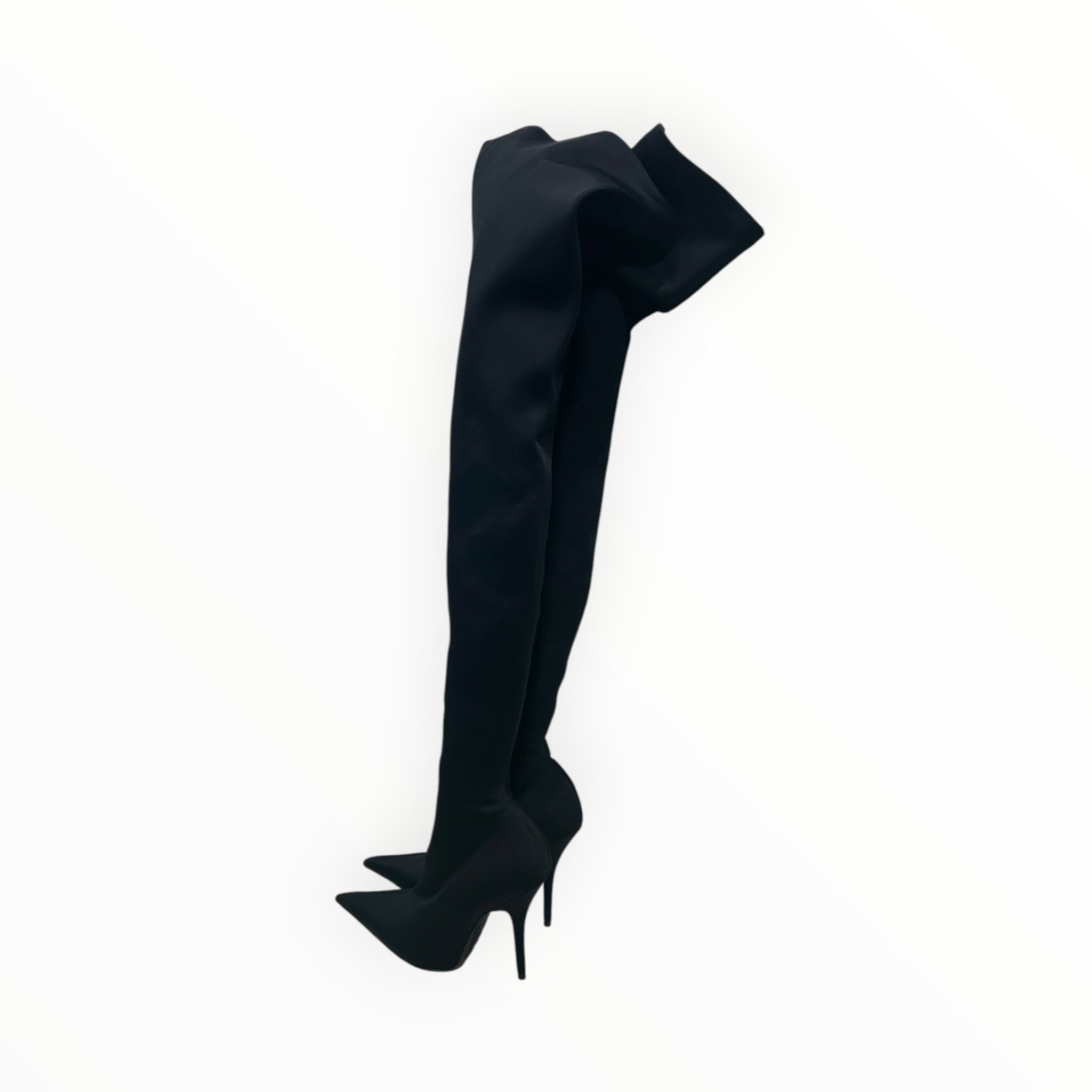 BALENCIAGA/Boots/EU 35/BLK/over the knee view 2