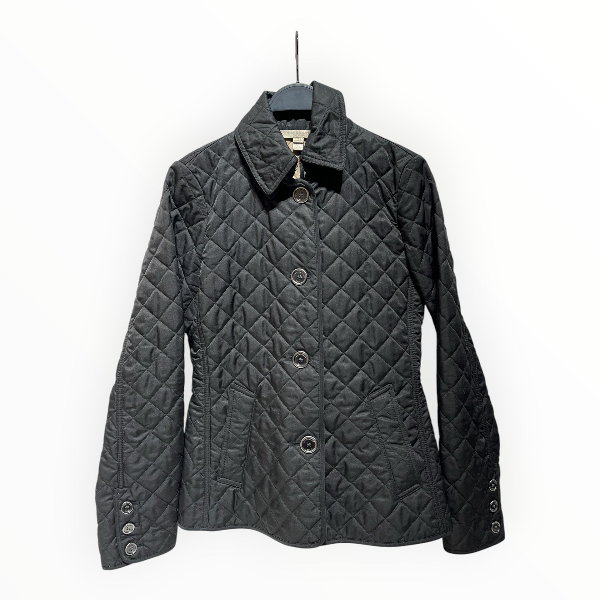 BURBERRY BRIT/Quilted Jkt/XS/Nylon/BLK/button up QUILTED JACKET view 1