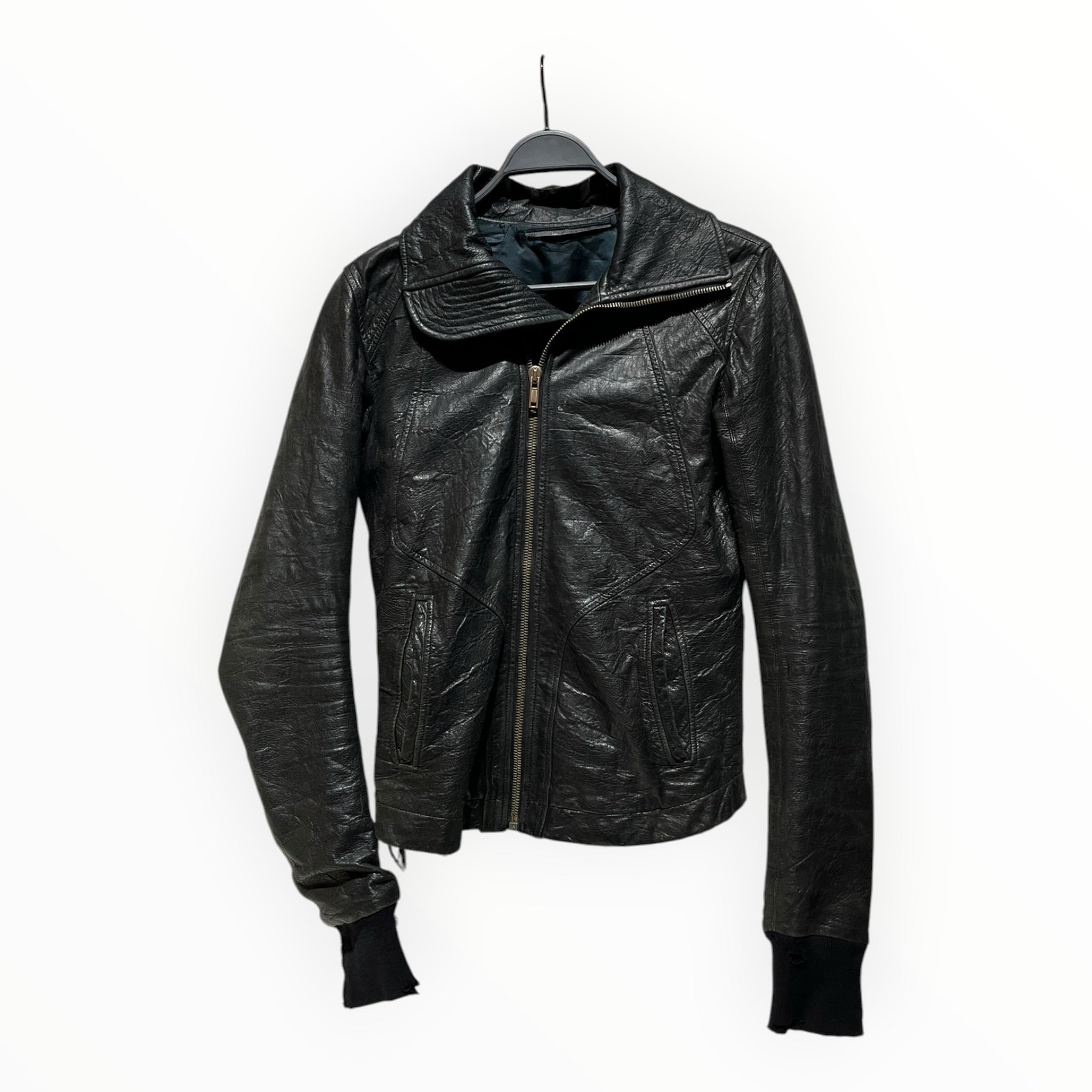 Rick Owens/Leather Jkt/XS/Leather/BLK/FW10 LAMB HIGH NECK view 1