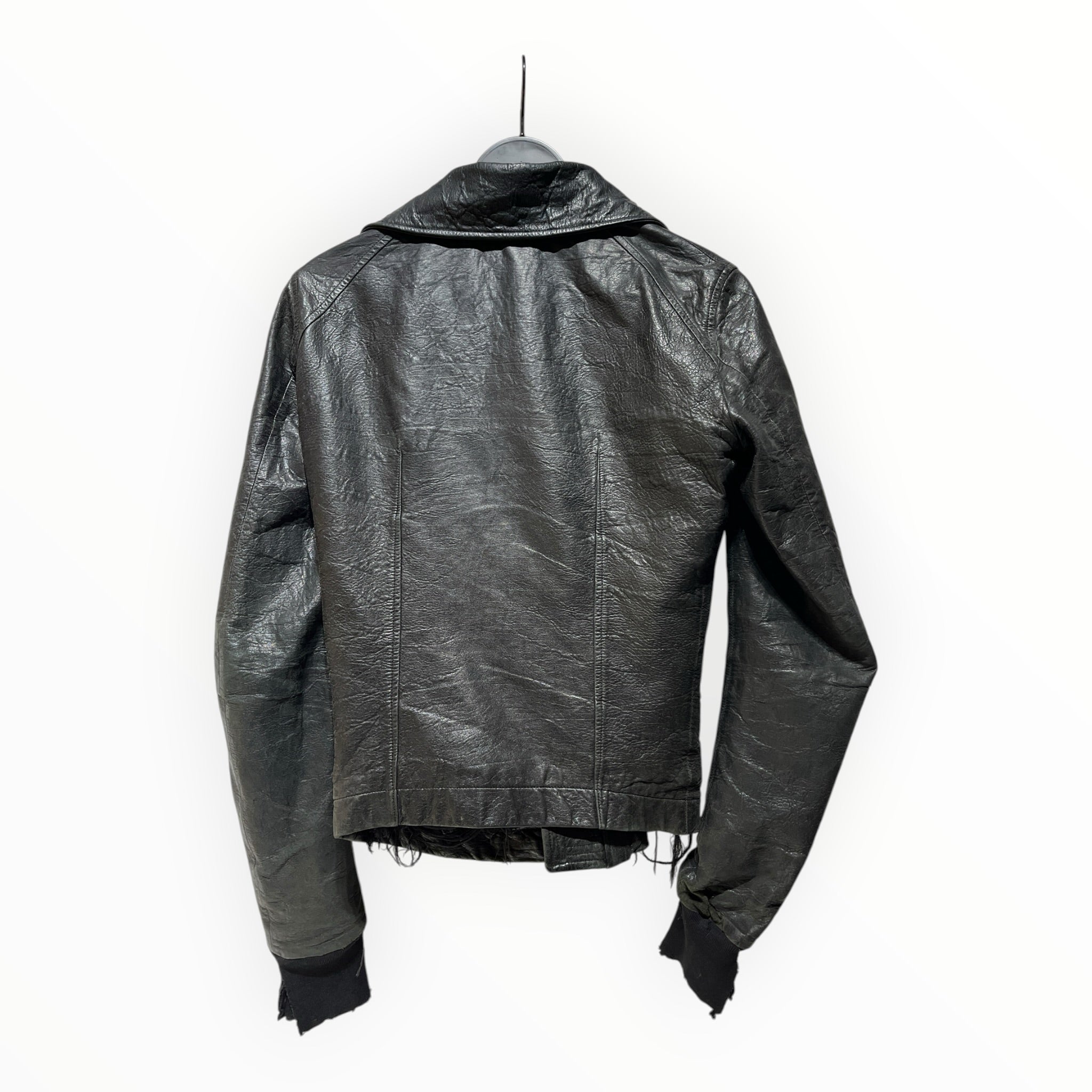 Rick Owens/Leather Jkt/XS/Leather/BLK/FW10 LAMB HIGH NECK view 2