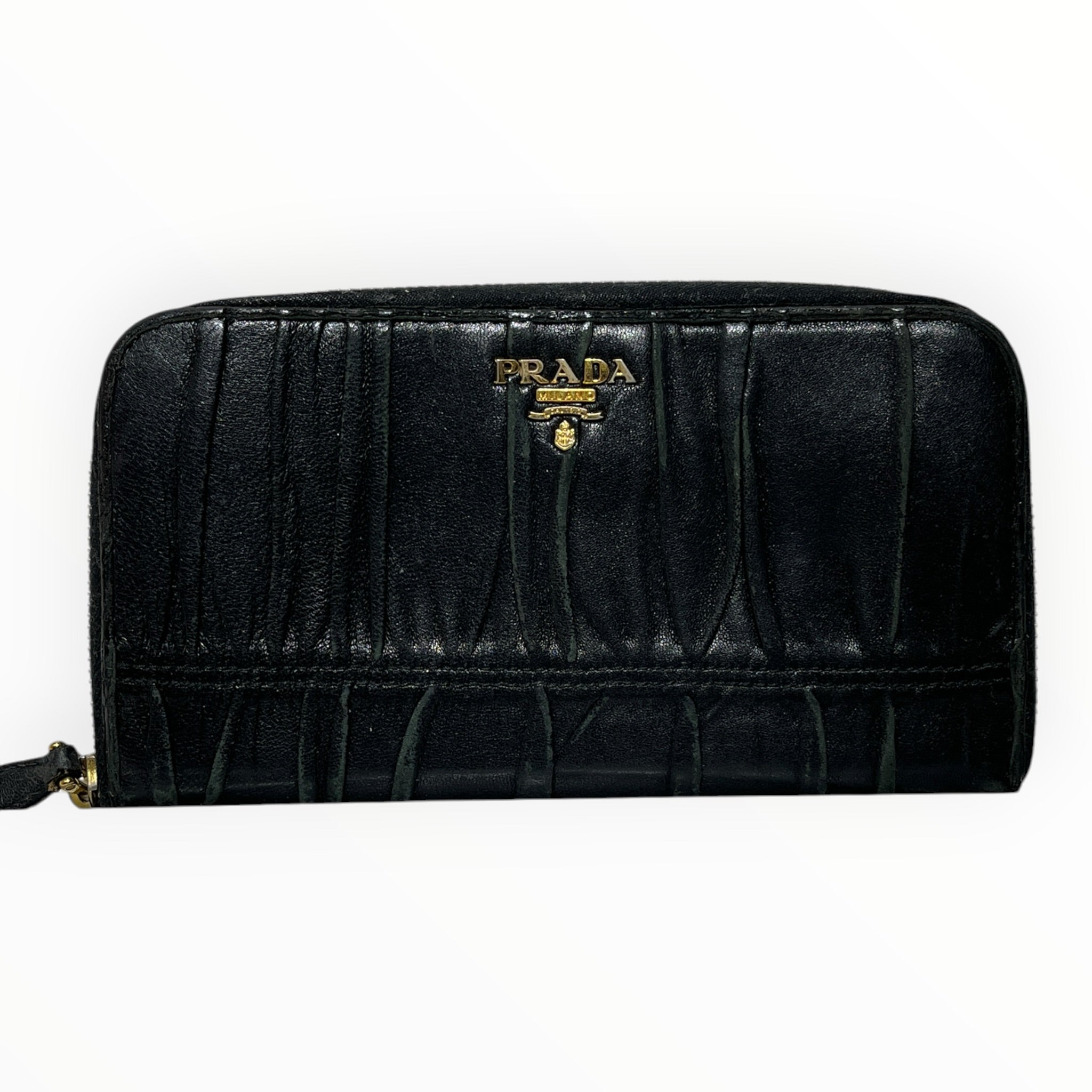 PRADA/Long Wallet/Leather/BLK/L's/nappa leather view 1