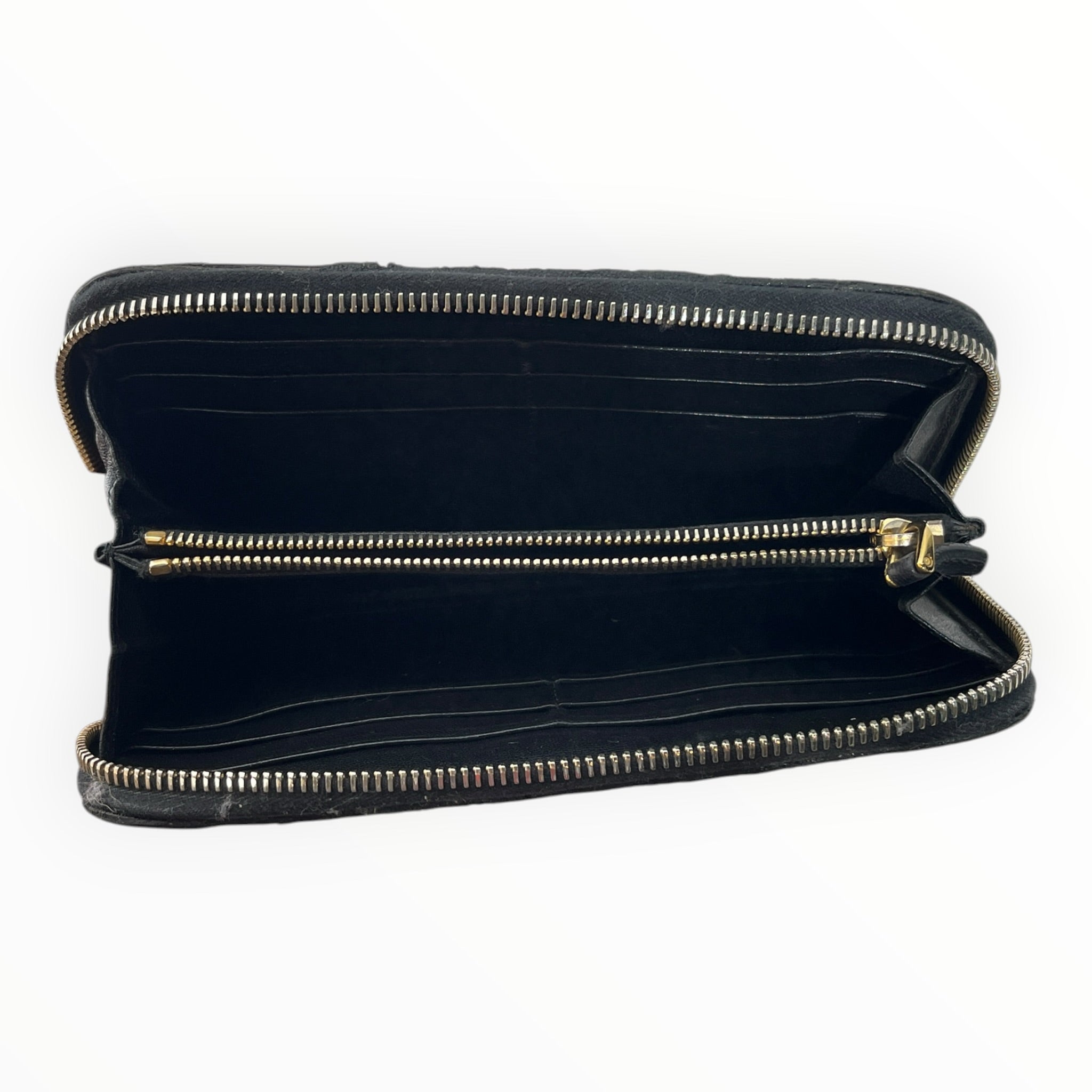 PRADA/Long Wallet/Leather/BLK/L's/nappa leather view 3