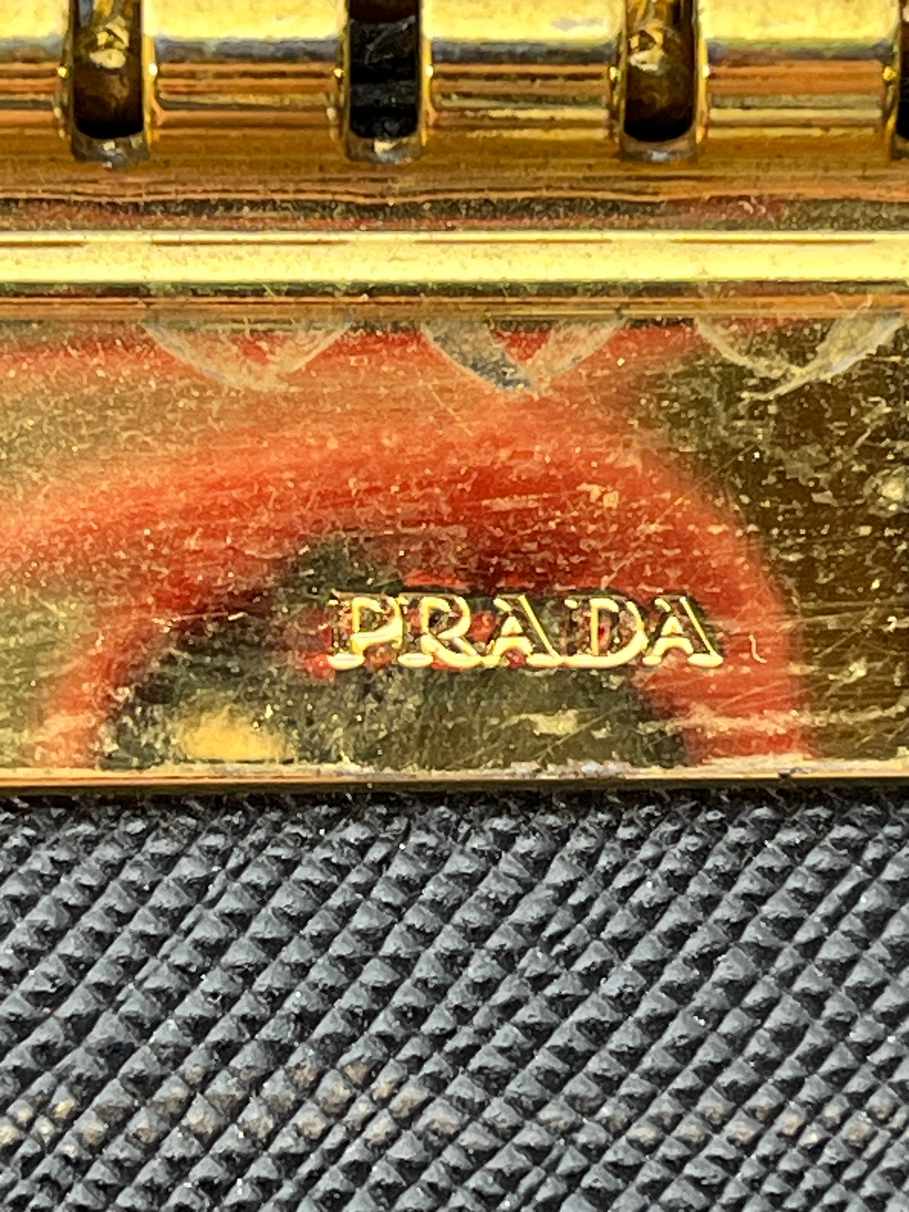 PRADA/Key Holder/Leather/BLK/M's/GOLD Accents view 5