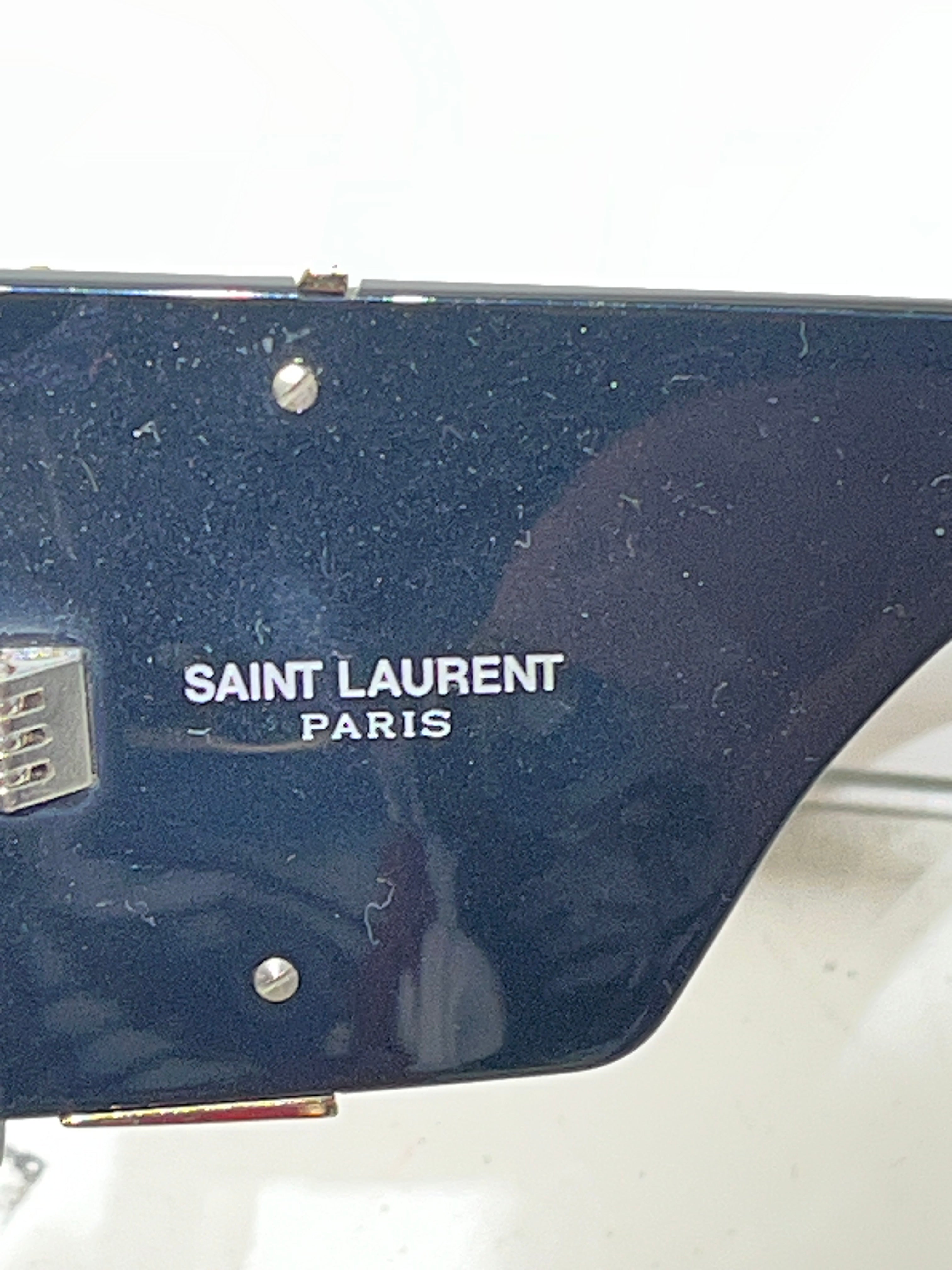 SAINT LAURENT/Glasses/Celluloid/BLK/L's/OVERSIZED TINTED WIDE LENSE view 4