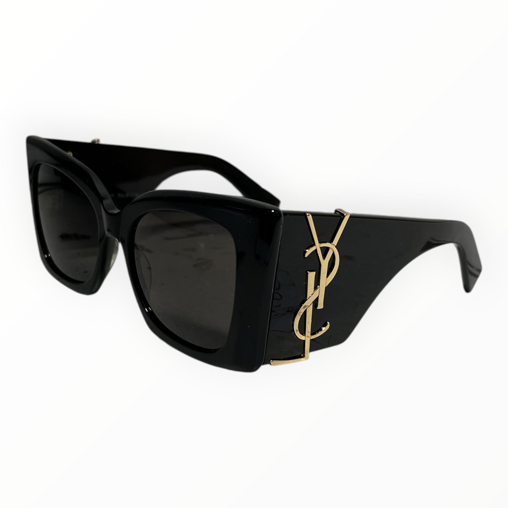 SAINT LAURENT/Glasses/Celluloid/BLK/L's/OVERSIZED TINTED WIDE LENSE view 2