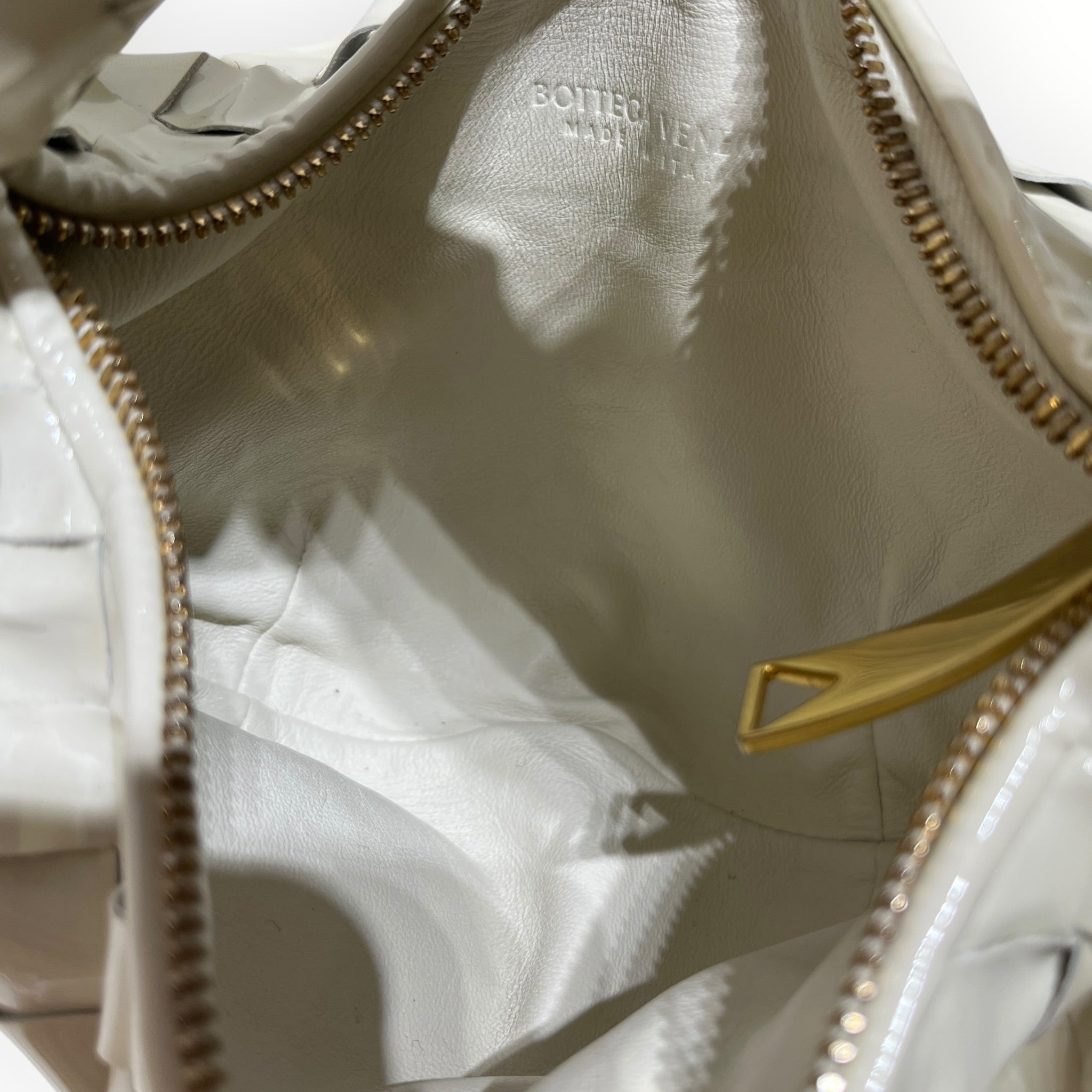 BOTTEGA VENETA/Hand Bag/Leather/CRM/patent leather mini Jodie view 4