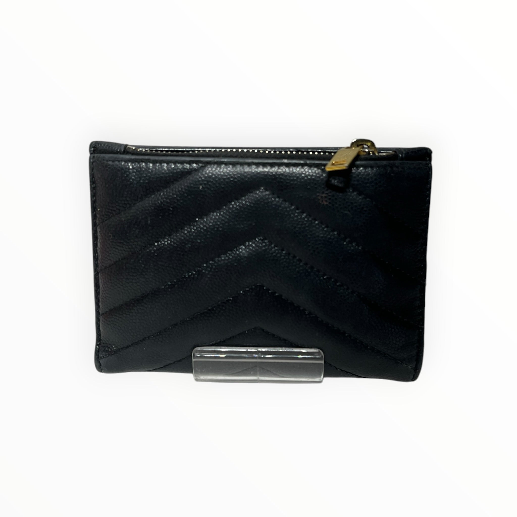 YVES SAINT LAURENT/Bifold Wallet/Leather/BLK/L's/grain de poudre view 2
