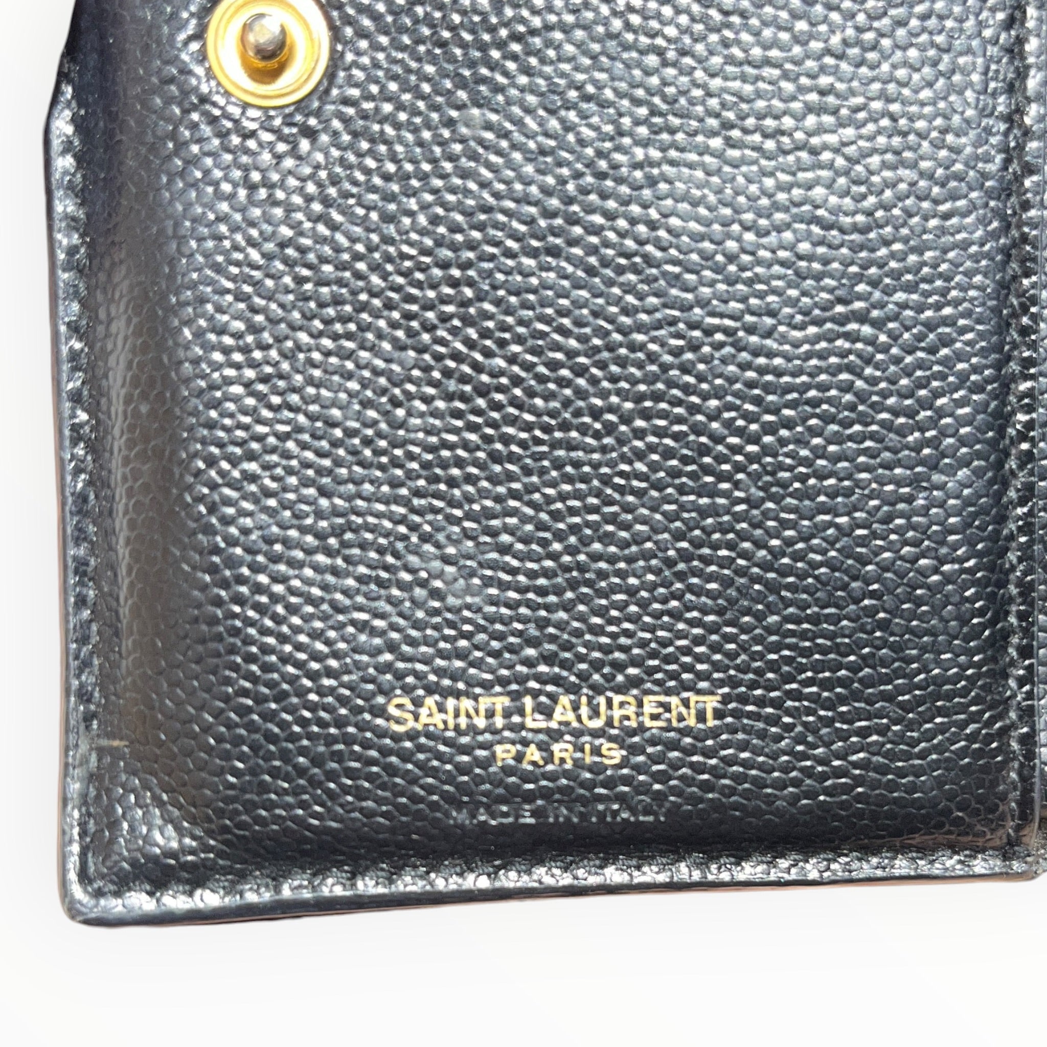 YVES SAINT LAURENT/Bifold Wallet/Leather/BLK/L's/grain de poudre view 6