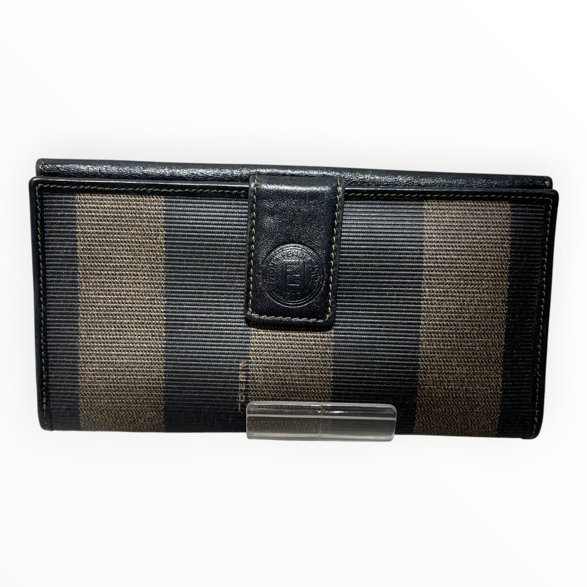FENDI/Bifold Wallet/Stripe/BLK/L's/PEQUIN VINT BRWN STRIPE view 2