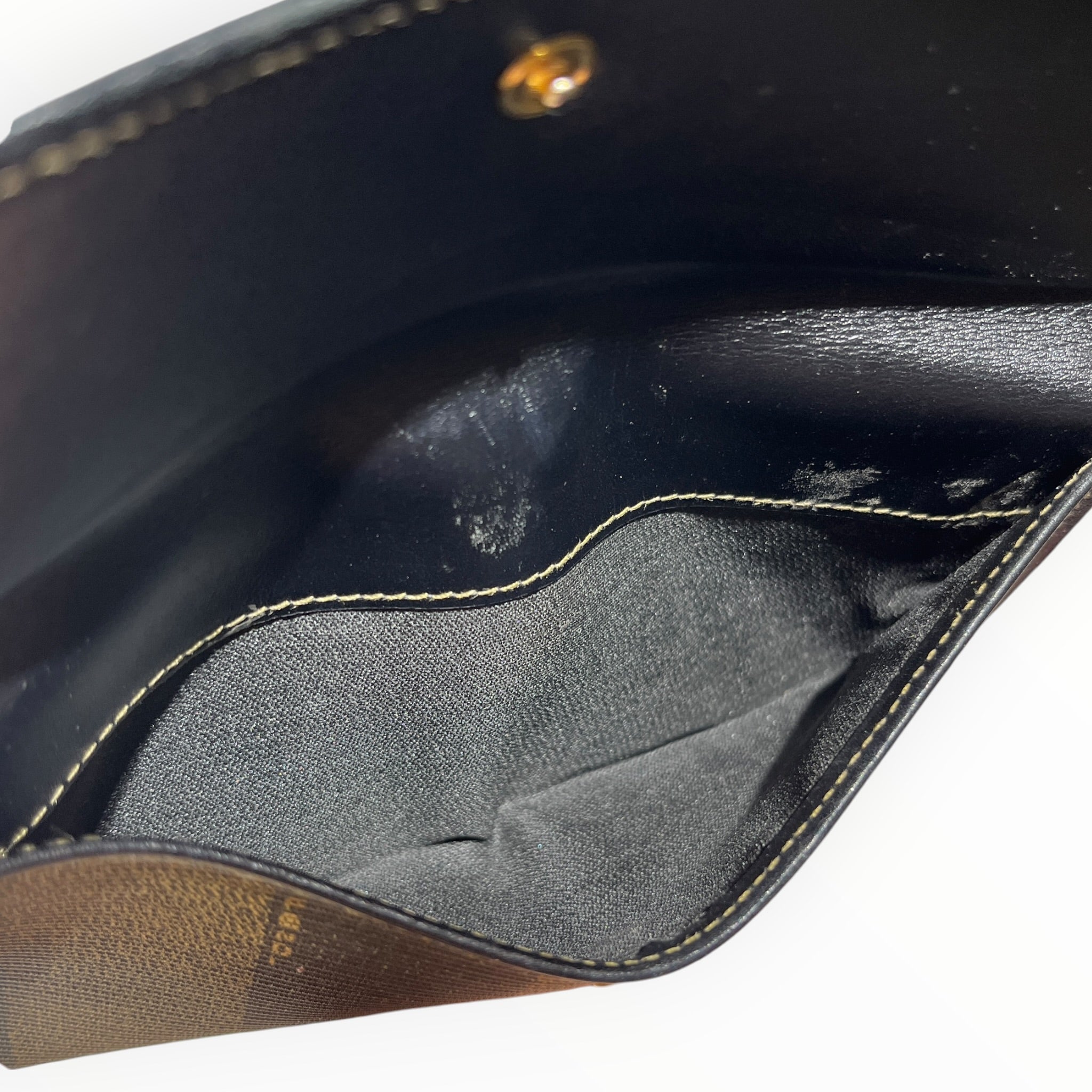 FENDI/Bifold Wallet/Stripe/BLK/L's/PEQUIN VINT BRWN STRIPE view 3