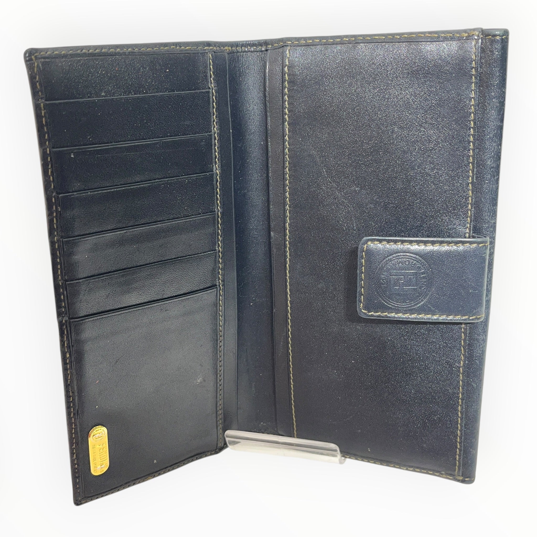 FENDI/Bifold Wallet/Stripe/BLK/L's/PEQUIN VINT BRWN STRIPE view 4