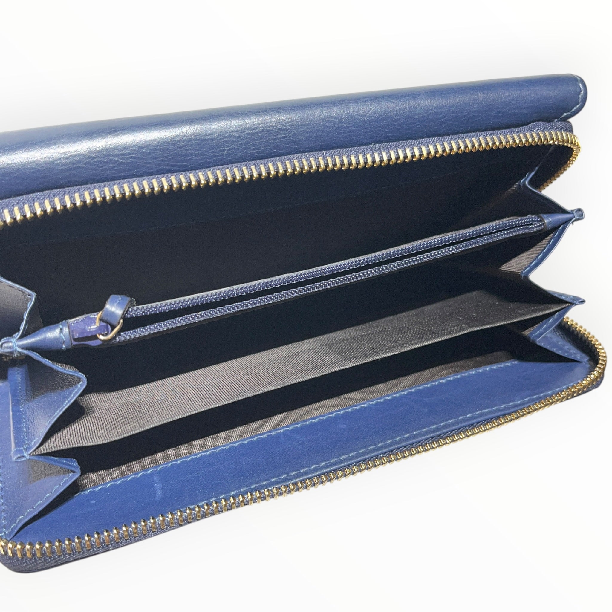 GUCCI/Long Wallet/Leather/NVY/L's/trifold microguccissima view 4