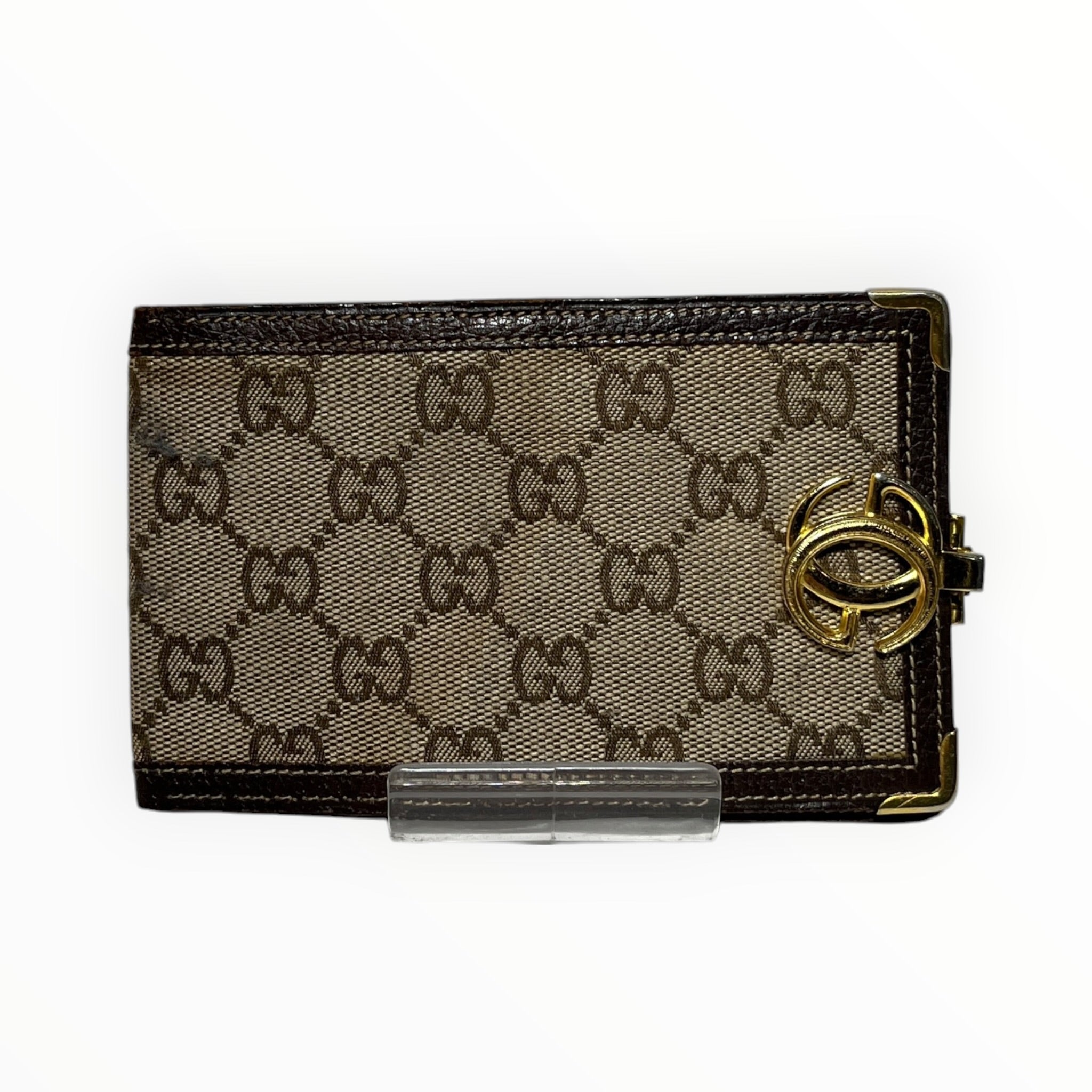 GUCCI/Bifold Wallet/Monogram/Cotton/CML/L's/CHECKBOOK BIFOLD view 1