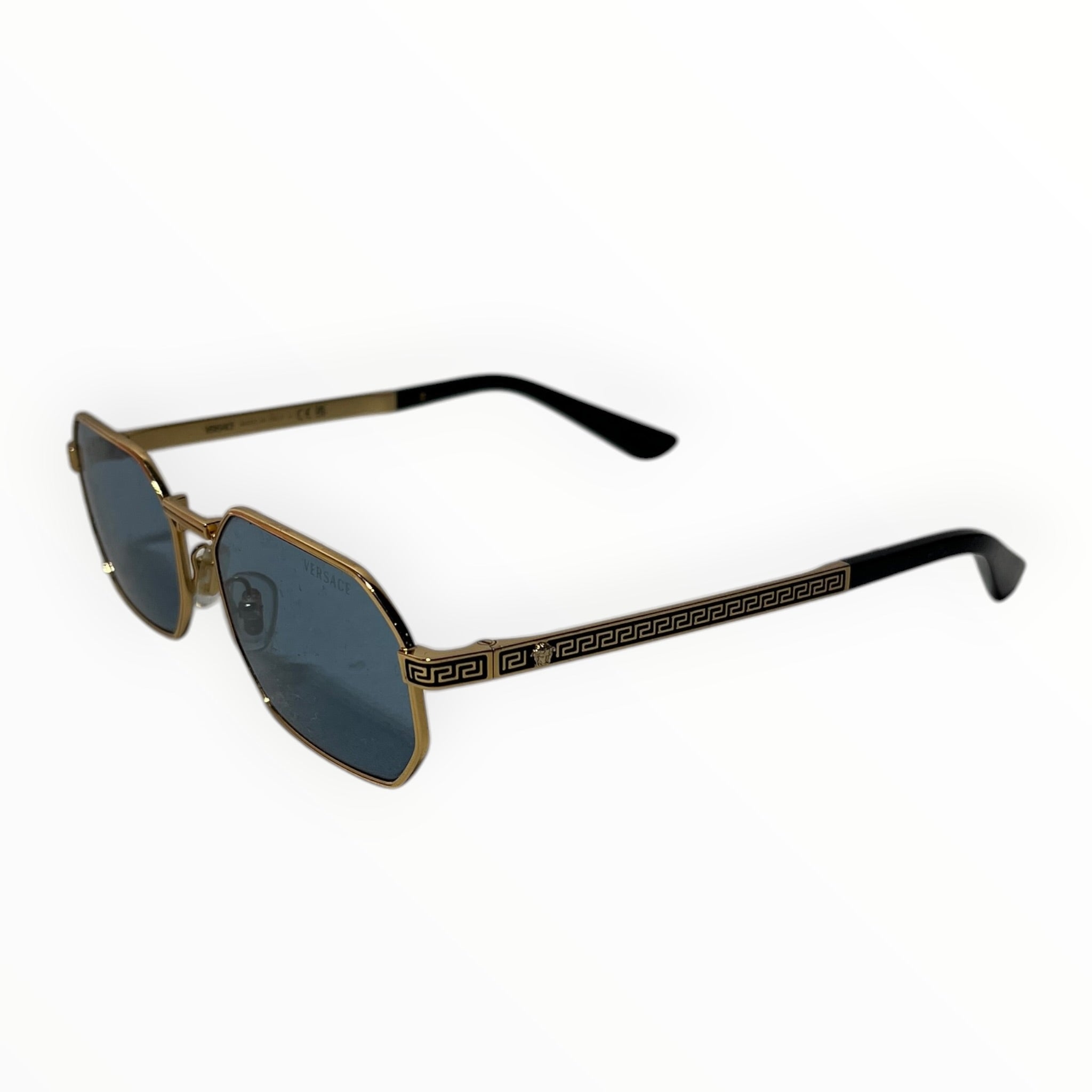 VERSACE/Sunglasses/Metal/GLD/M's/WE2297 Gold Sunglasses view 2