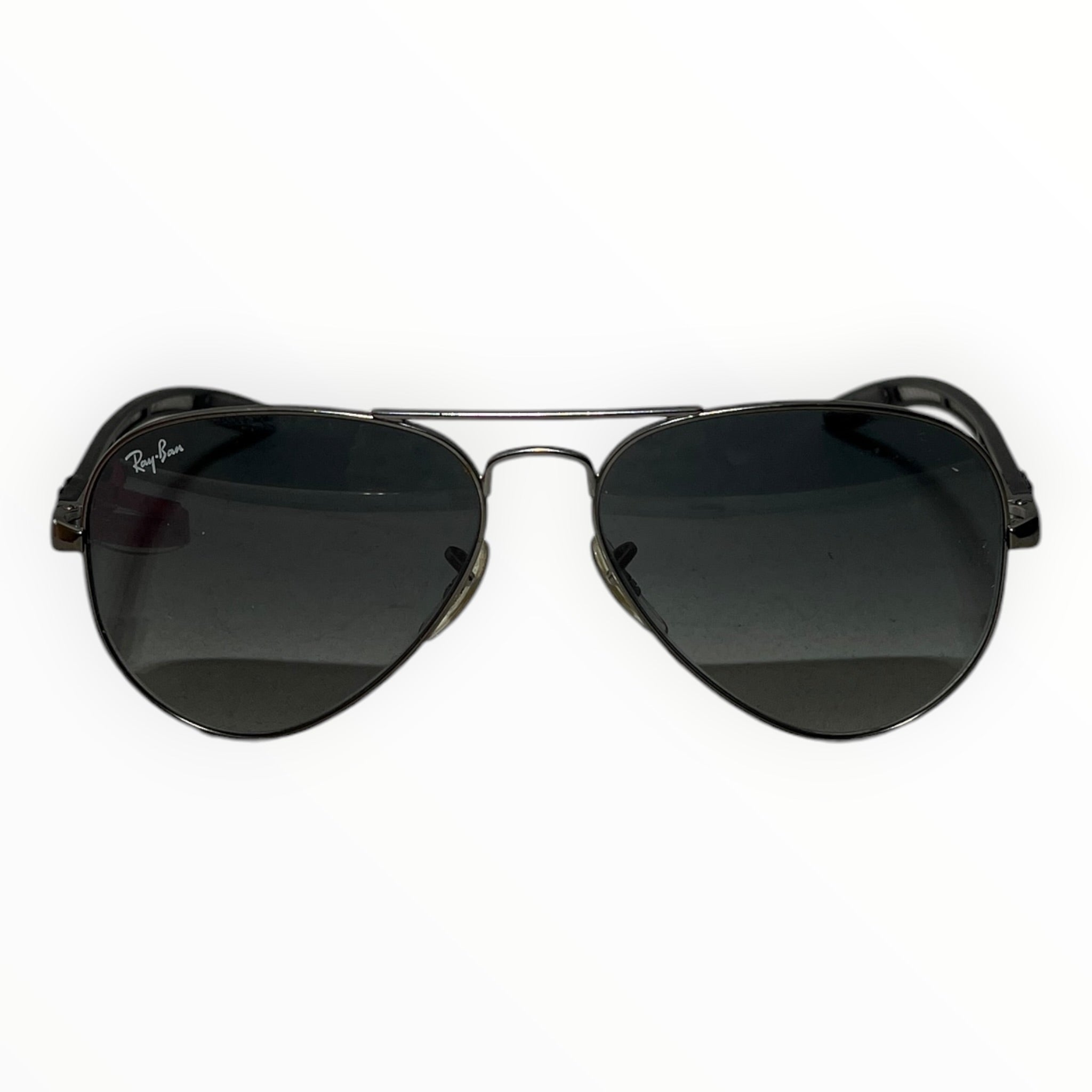 Ray-Ban/Sunglasses/Metal/BLK/M's/carbon aviator view 1