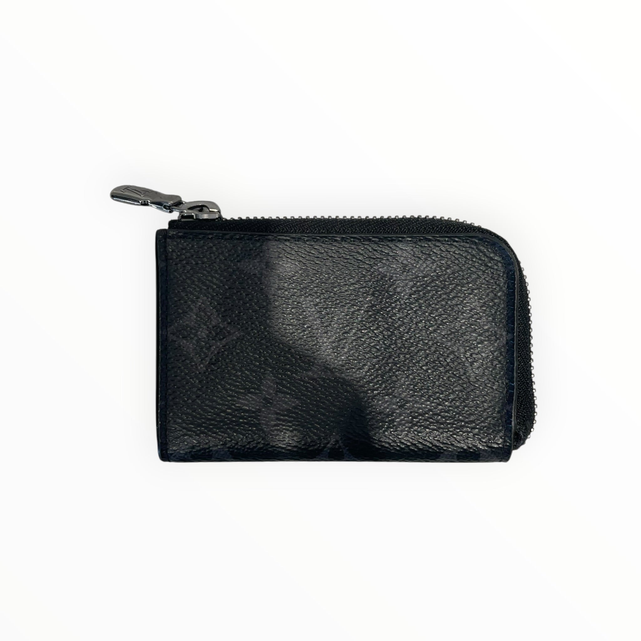 LOUIS VUITTON/Coin Wallet/Monogram/BLK/M's/eclipse zippy view 1