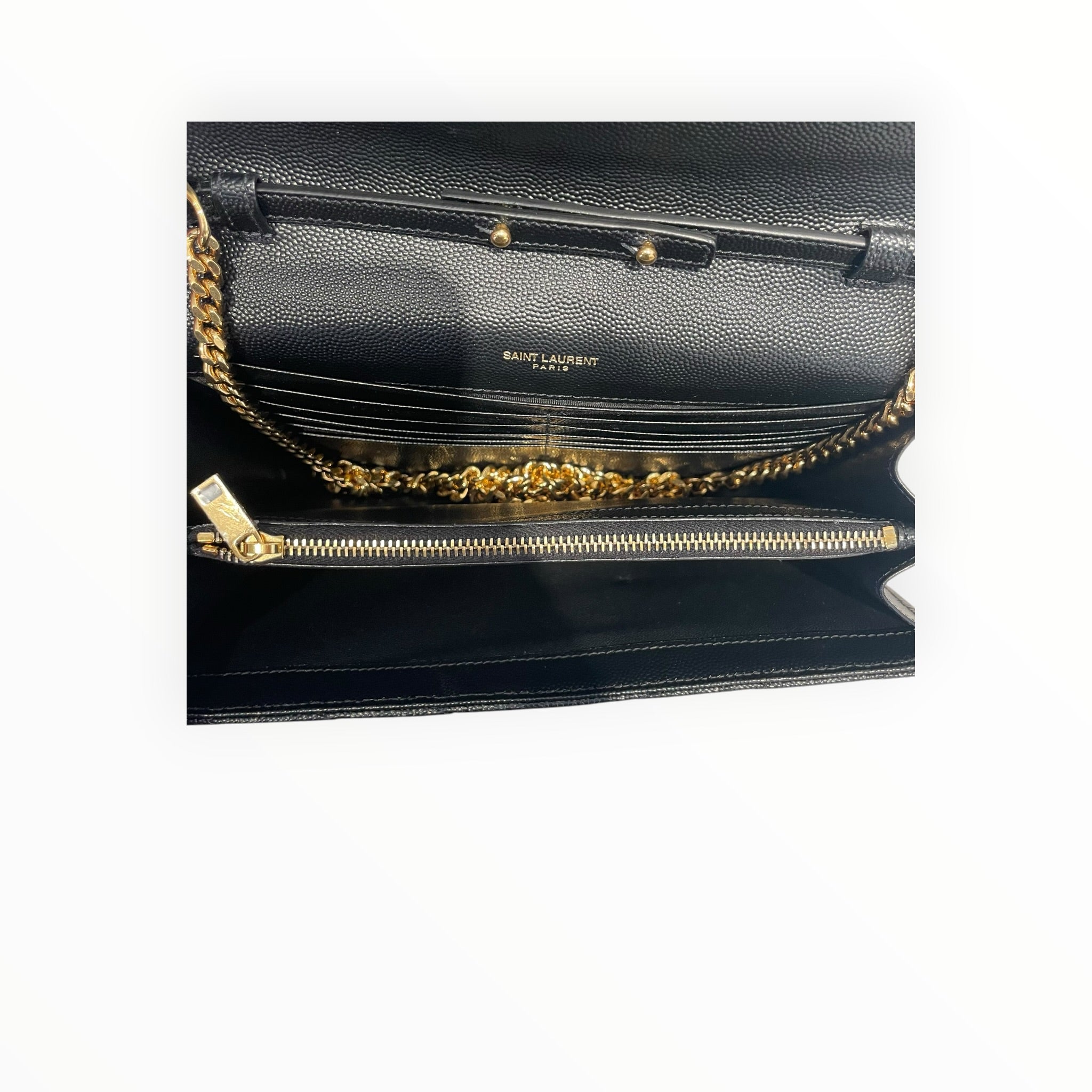 YVES SAINT LAURENT/Bag/Leather/BLK/cassandre matelasse chevron view 4