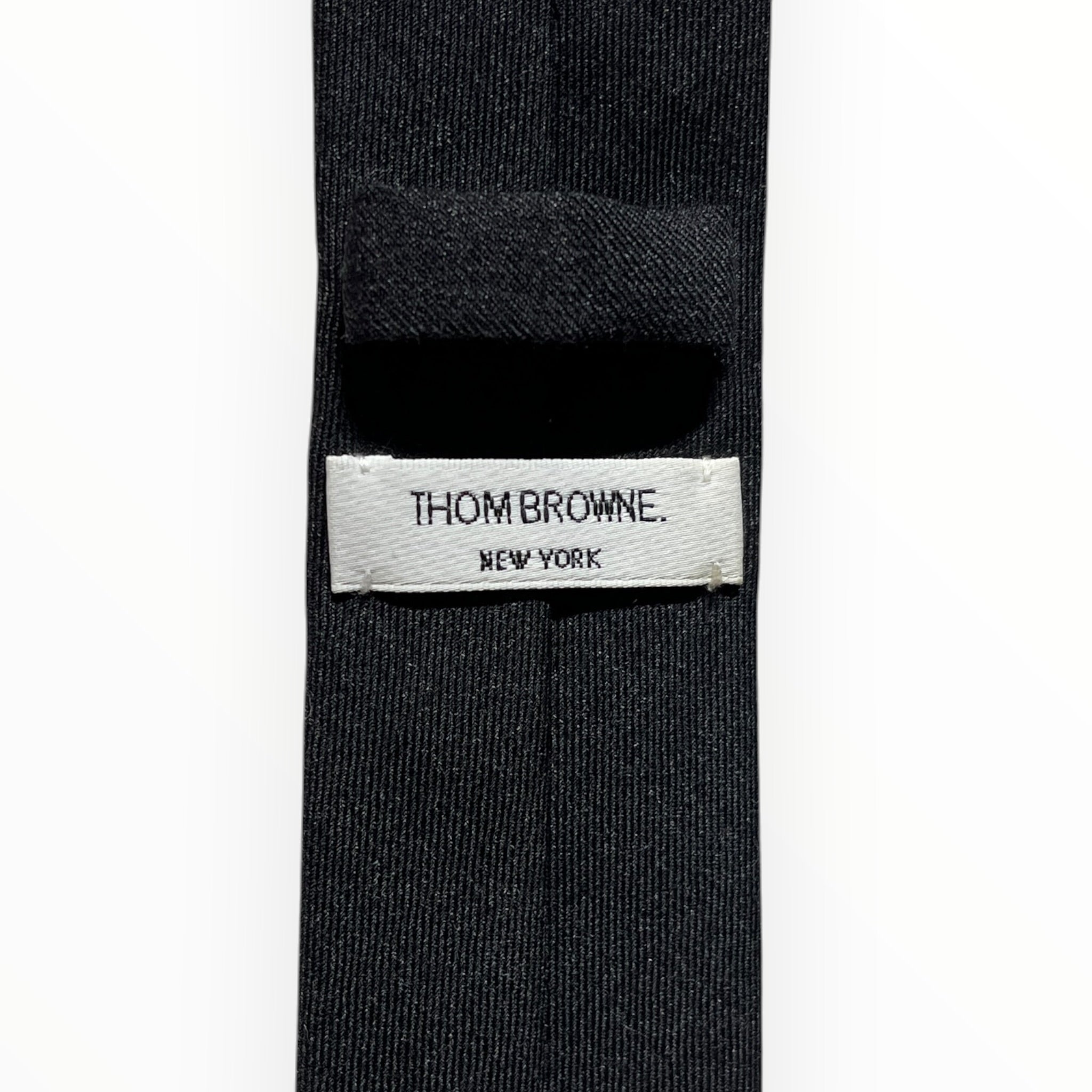 THOM BROWNE. NEW YORK/Tie/Stripe/Wool/BLK/M's/Diagonal stripe view 3