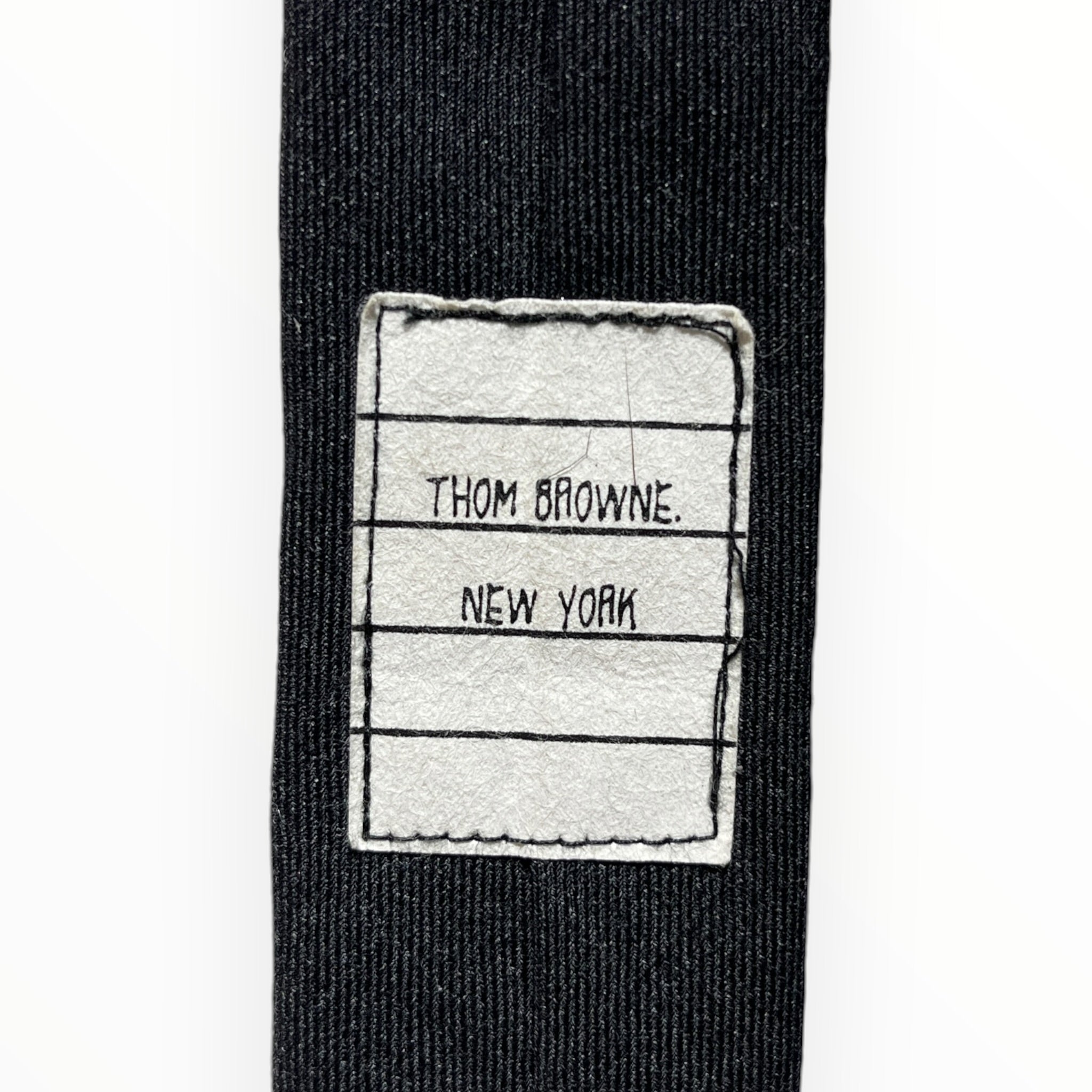 THOM BROWNE. NEW YORK/Tie/Stripe/Wool/BLK/M's/Diagonal stripe view 4