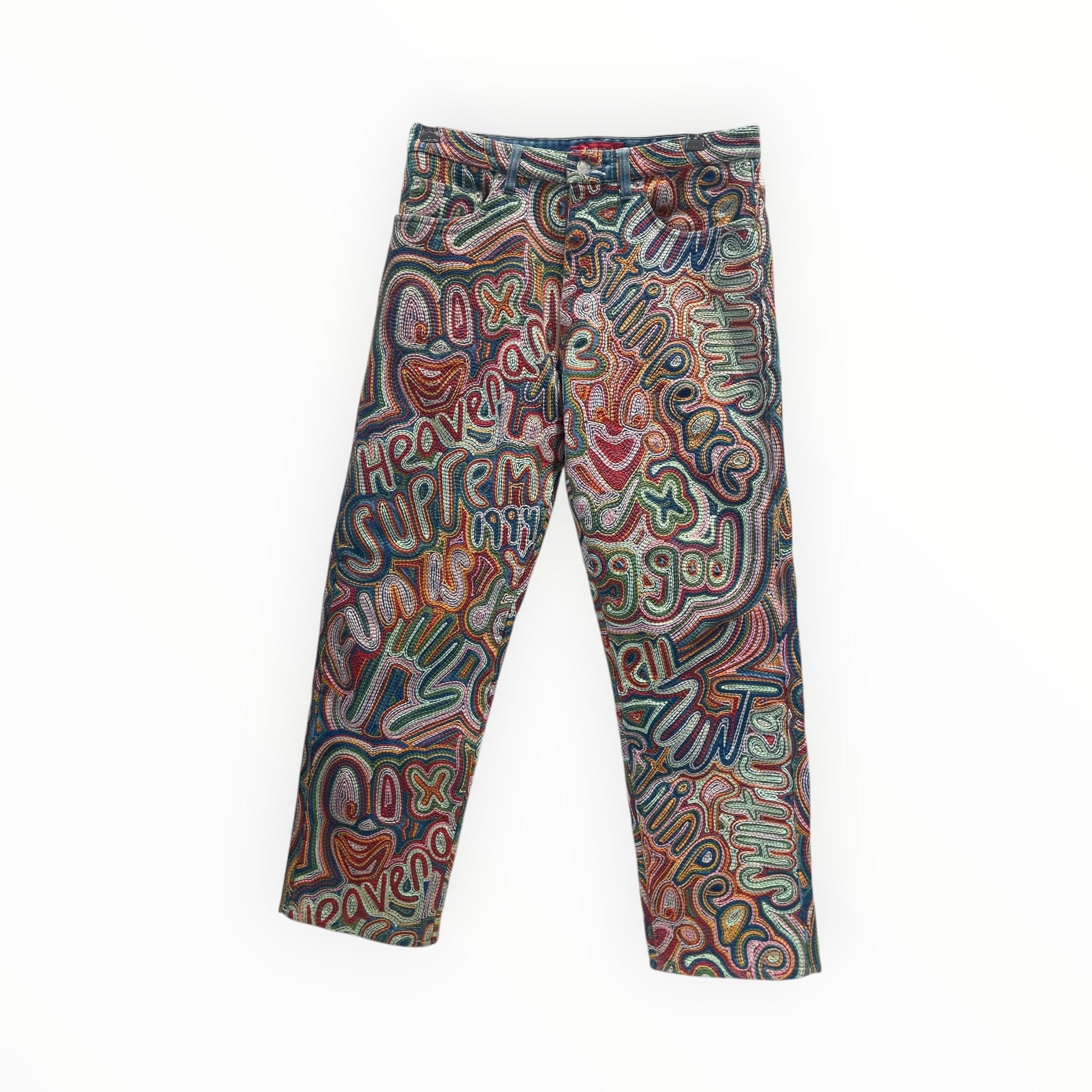 Supreme/Pants/30/Cotton/MLT/All Over Print/Rainbow ChainStitch Pants view 1