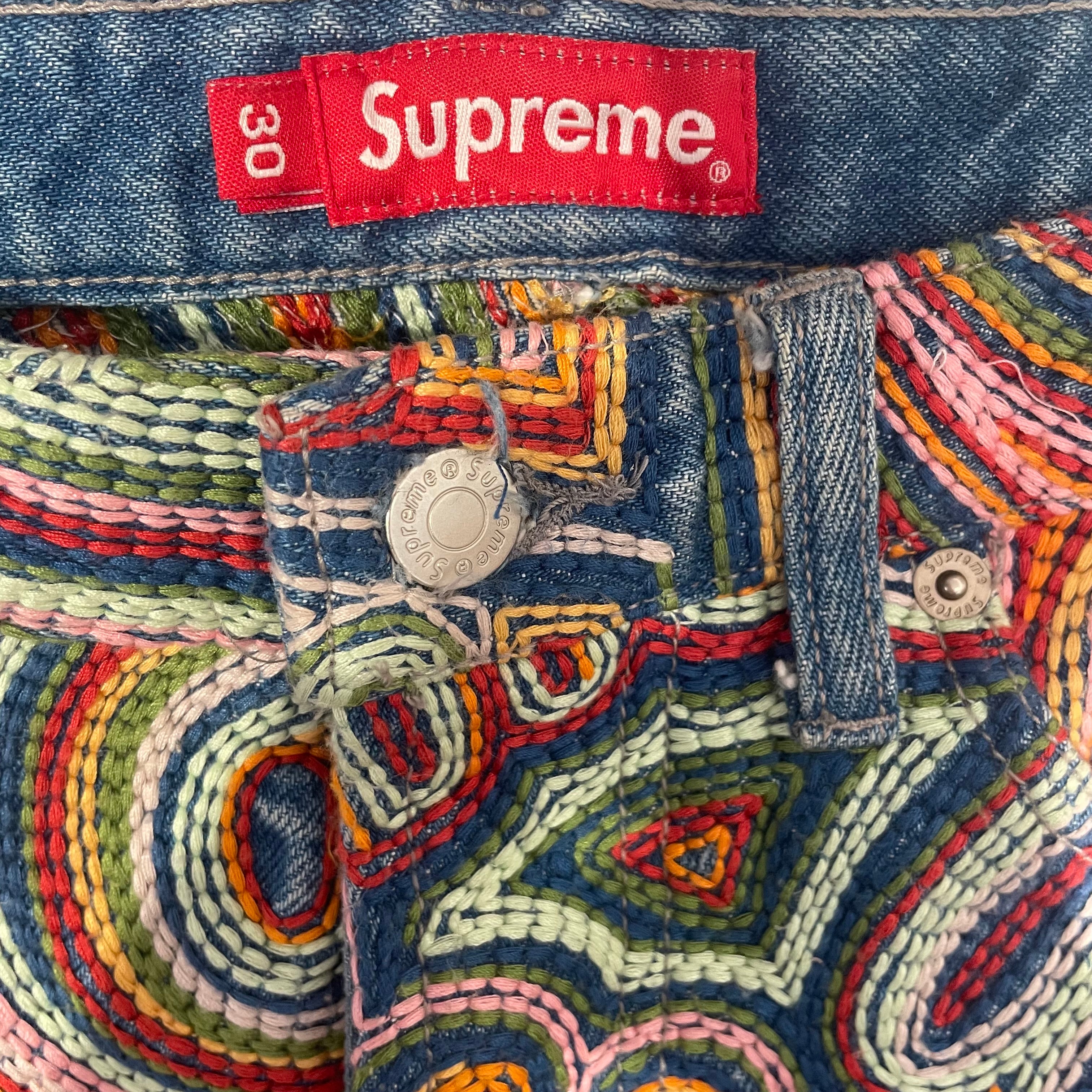 Supreme/Pants/30/Cotton/MLT/All Over Print/Rainbow ChainStitch Pants view 3