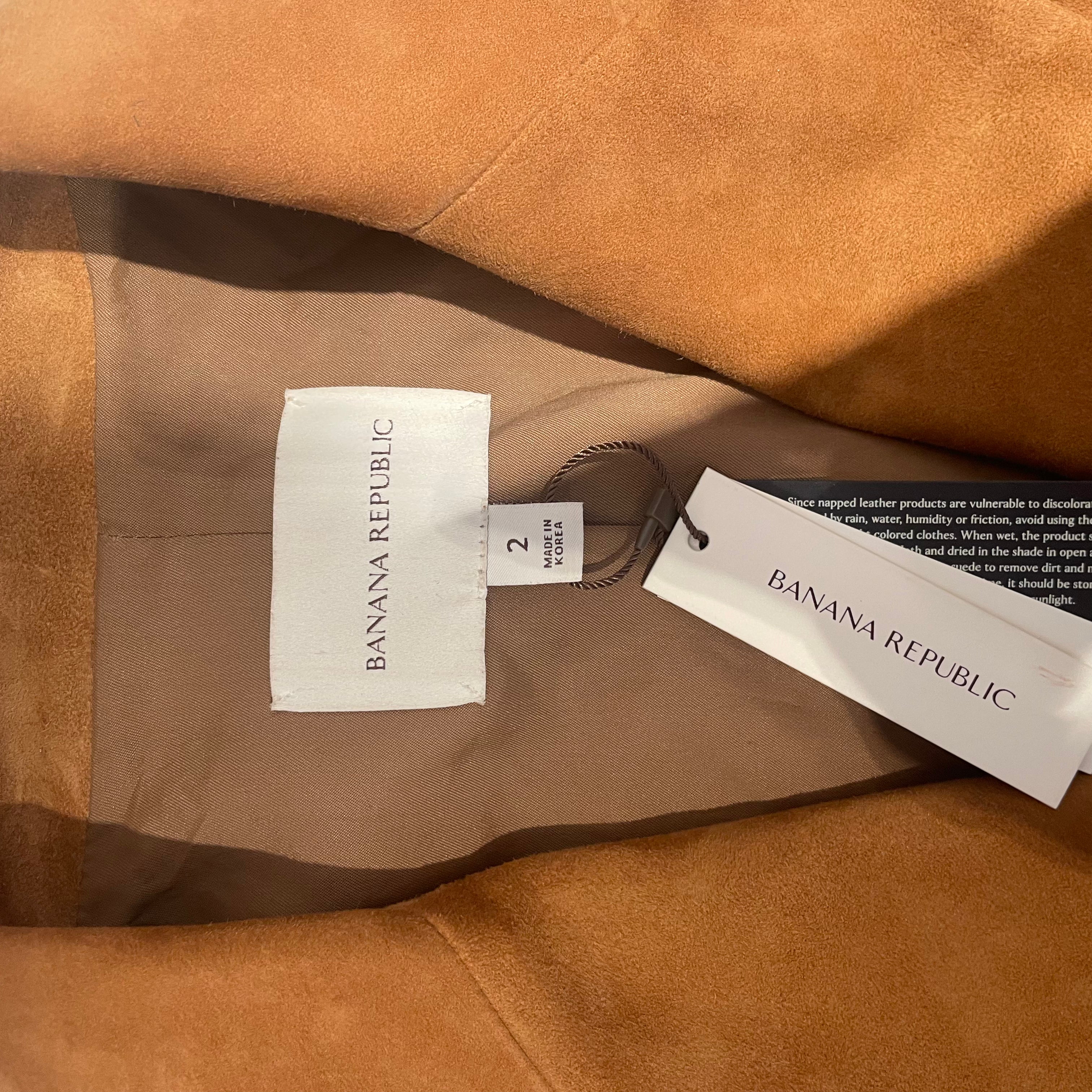 BANANA REPUBLIC/Jacket/2/Suede/ORN/blazer golden chestnut view 3