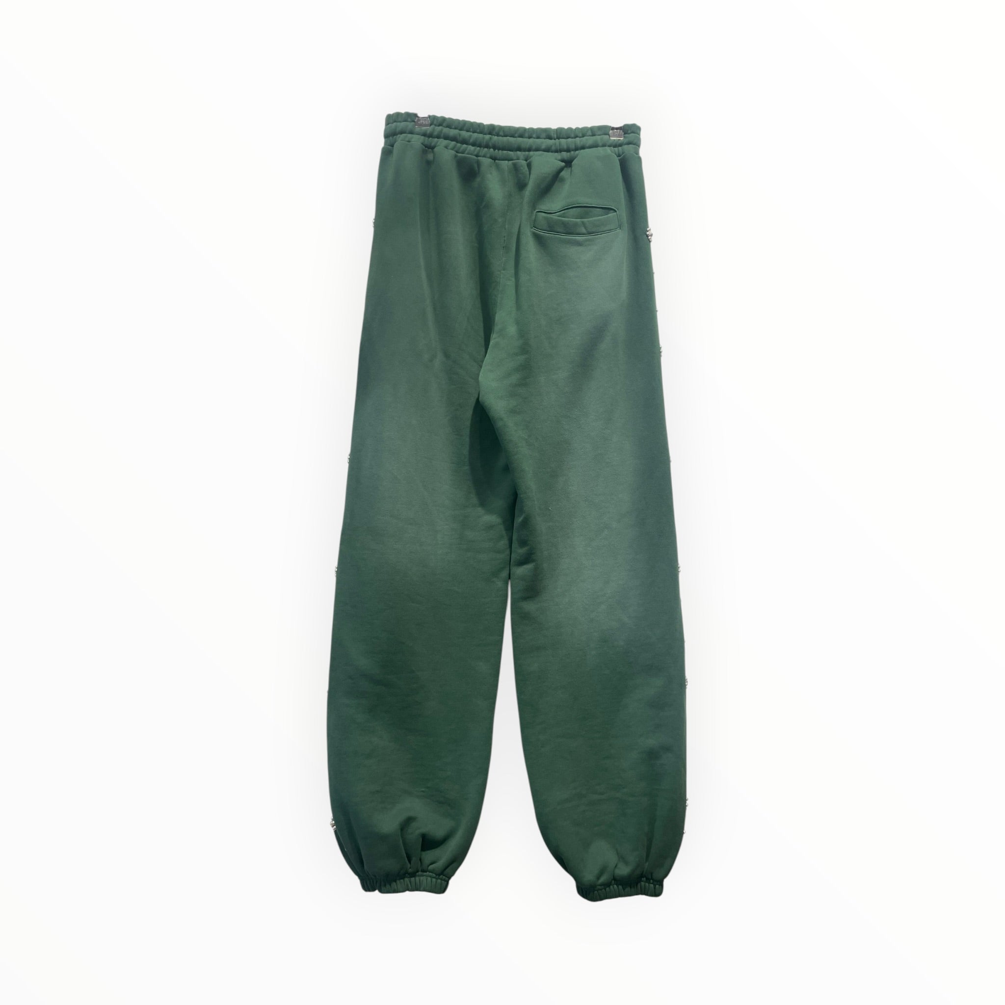 HMDD/Straight Pants/L/Cotton/GRN/Floral Pattern/FLOWER STUDDED SCRUCH SWEATS view 2