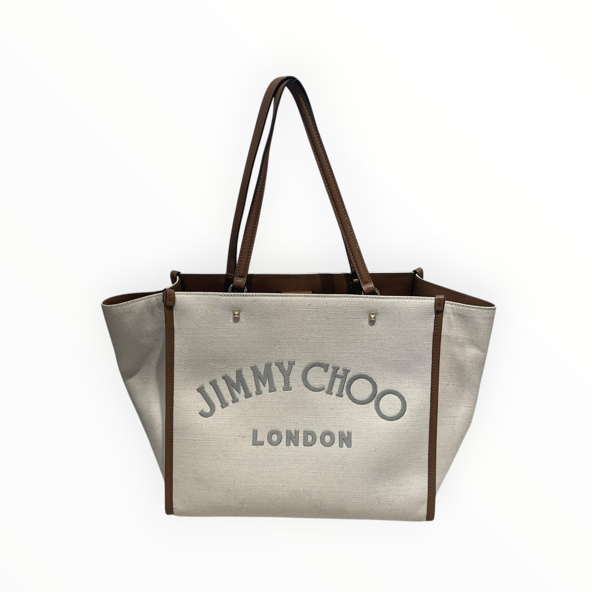 JIMMY CHOO/Tote Bag/CRM/AVENUE TOTE