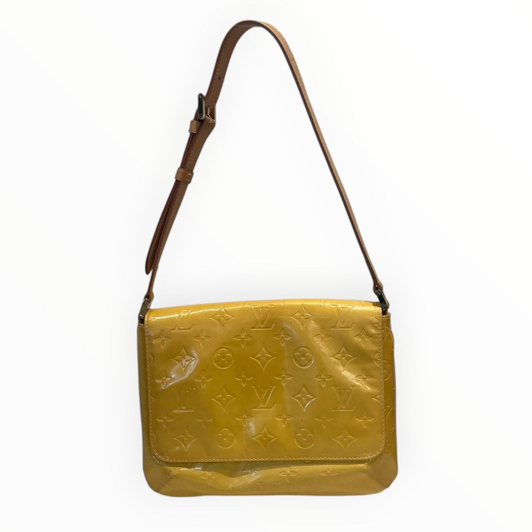 LOUIS VUITTON/Hand Bag/Monogram/Leather/YEL/vernis thompson view 1