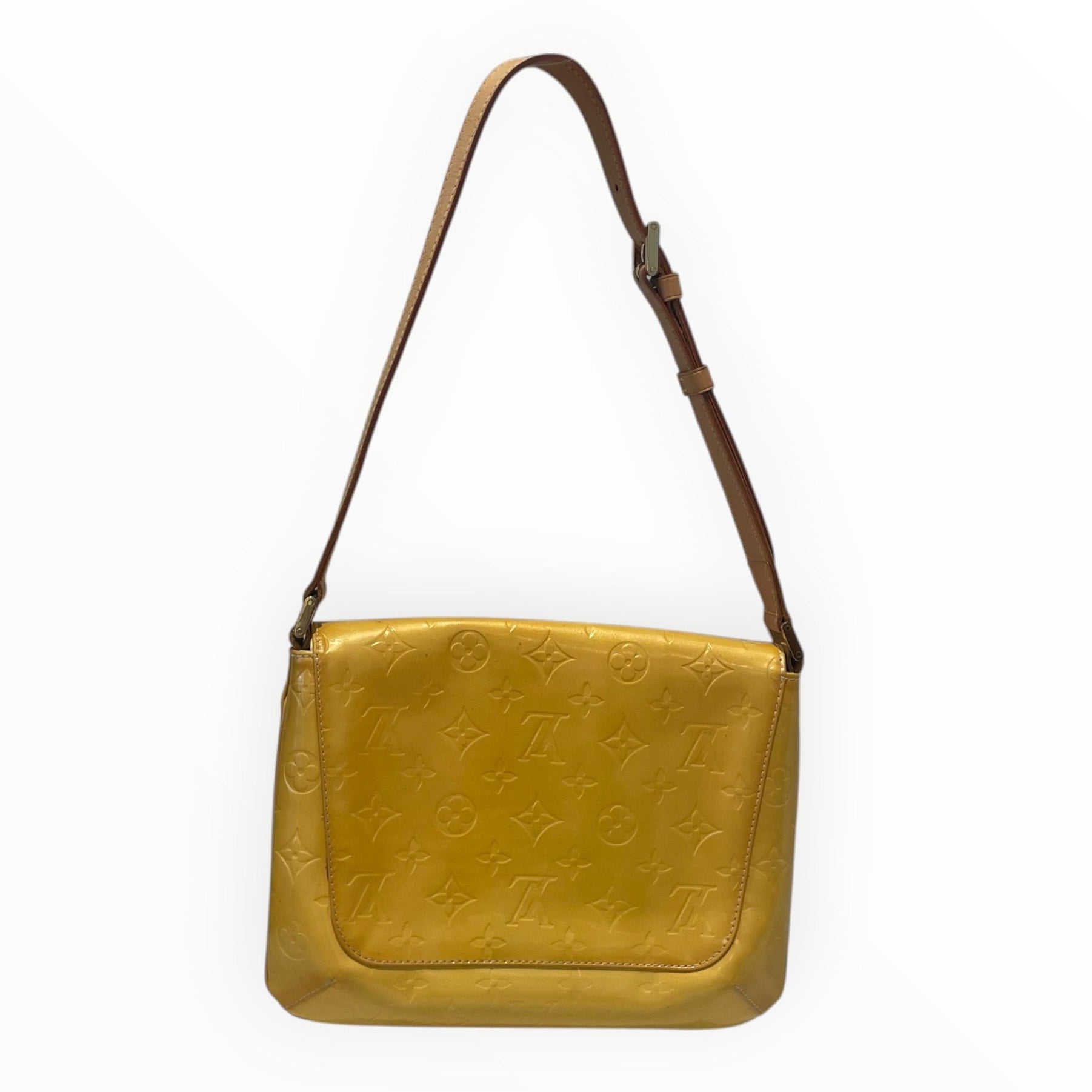 LOUIS VUITTON/Hand Bag/Monogram/Leather/YEL/vernis thompson view 2