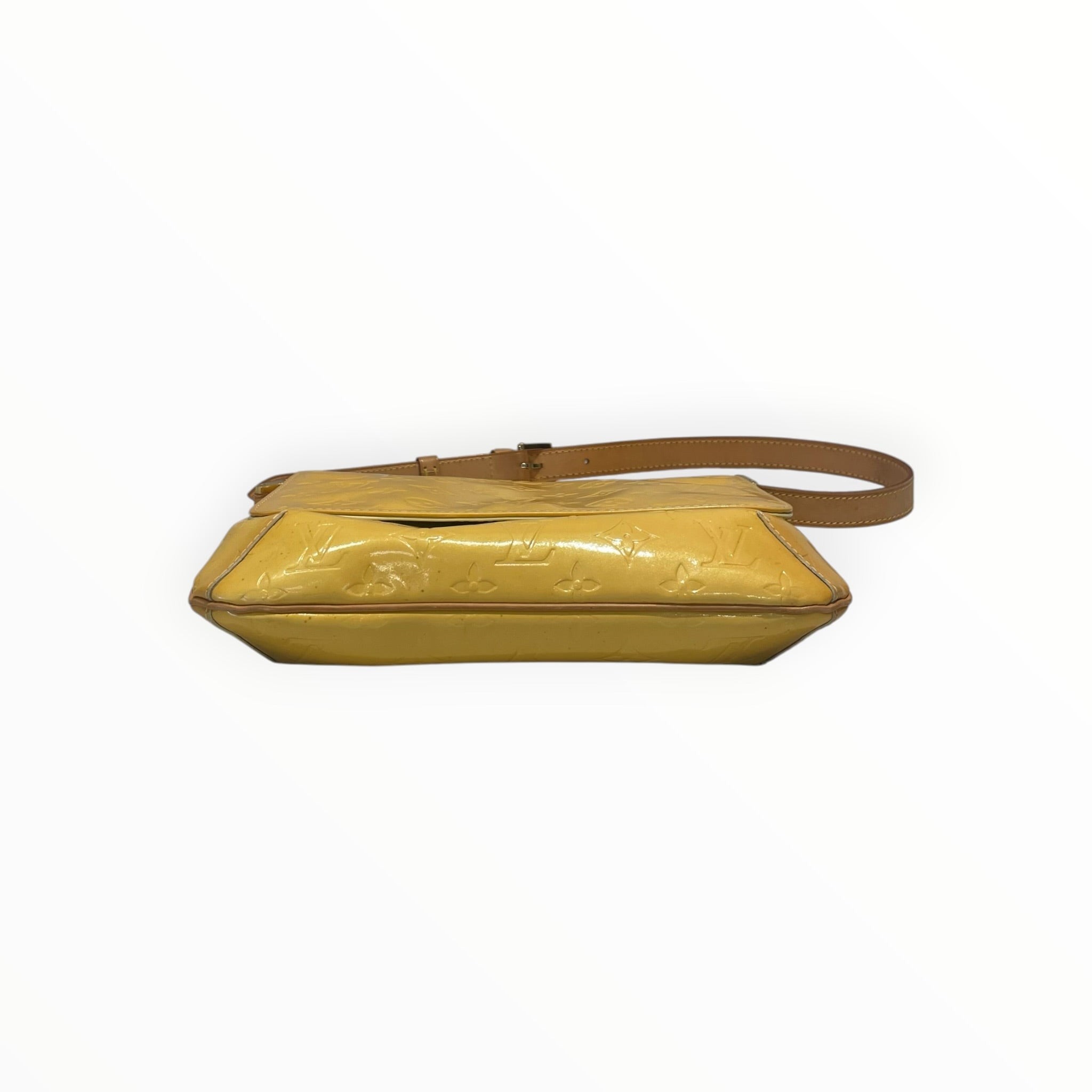 LOUIS VUITTON/Hand Bag/Monogram/Leather/YEL/vernis thompson view 3