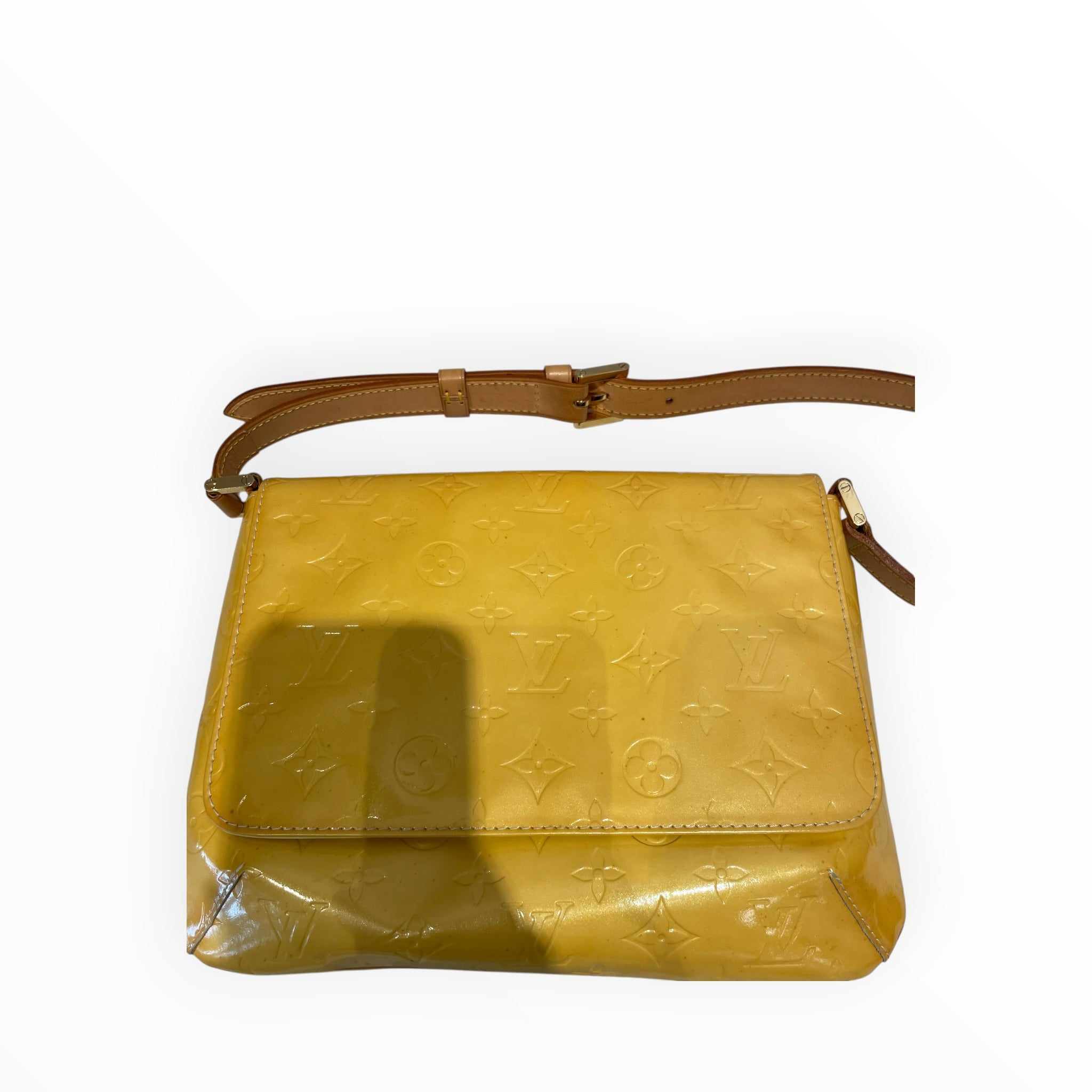 LOUIS VUITTON/Hand Bag/Monogram/Leather/YEL/vernis thompson view 6