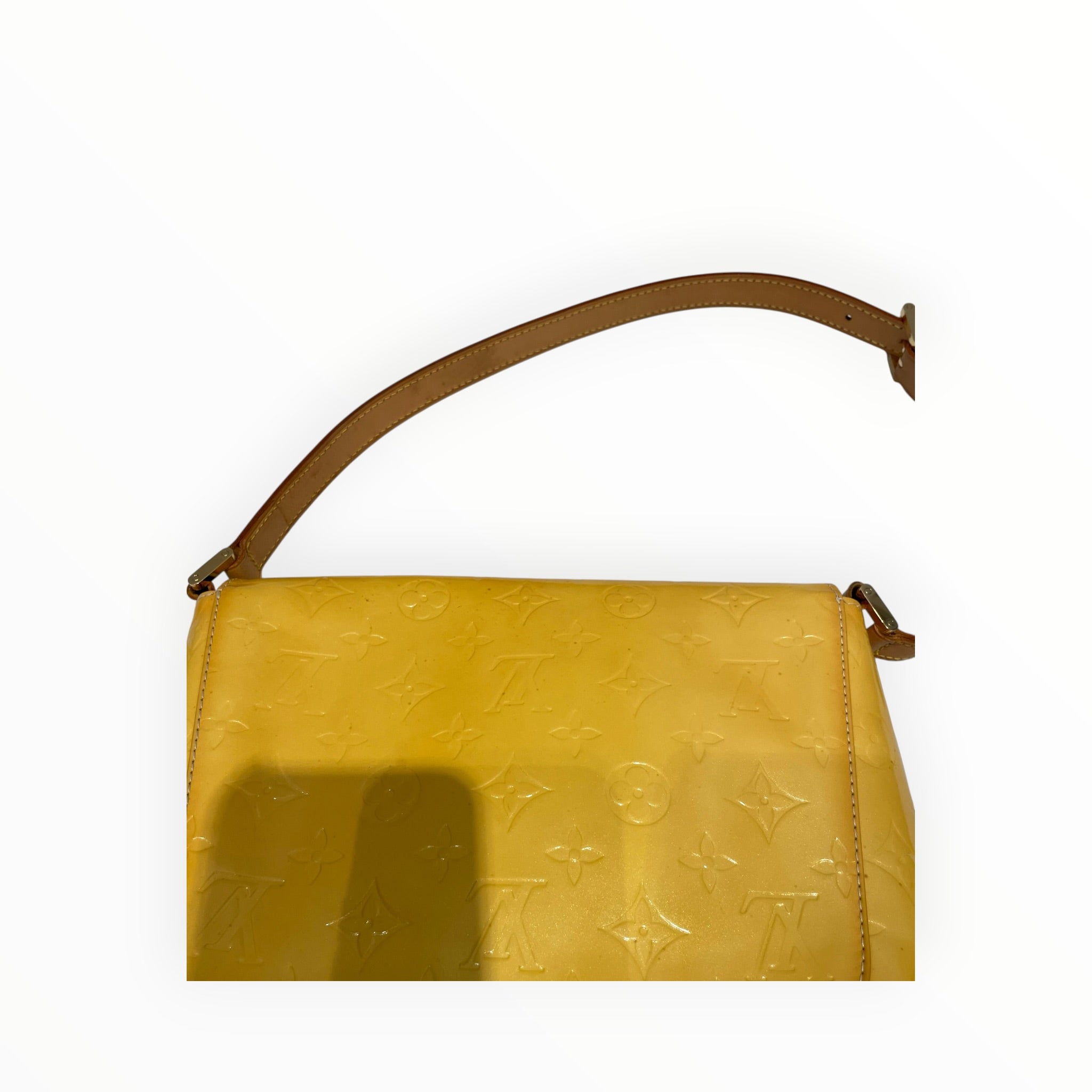 LOUIS VUITTON/Hand Bag/Monogram/Leather/YEL/vernis thompson view 9