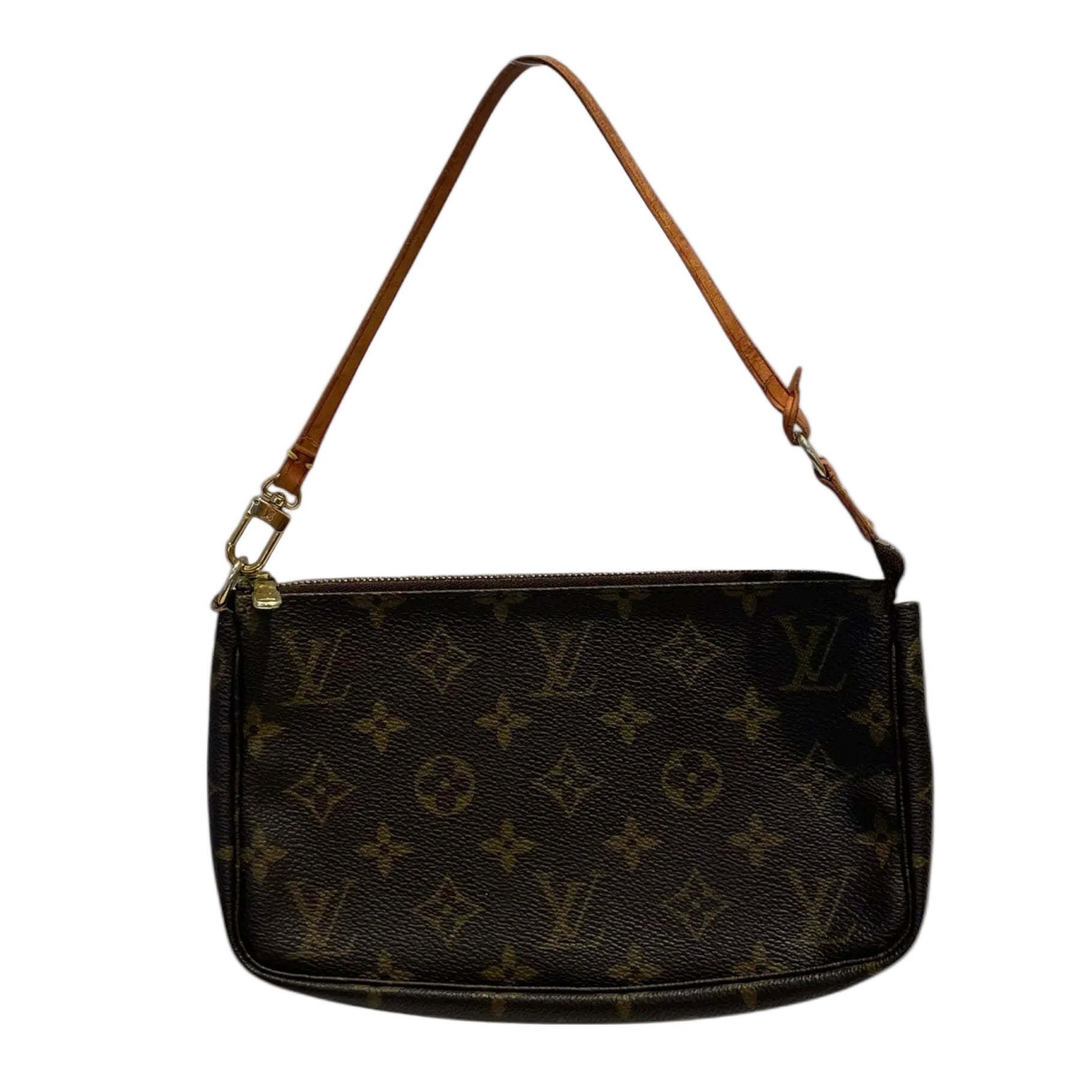 LOUIS VUITTON/Hand Bag/Monogram/Leather/BRW/pochette view 1