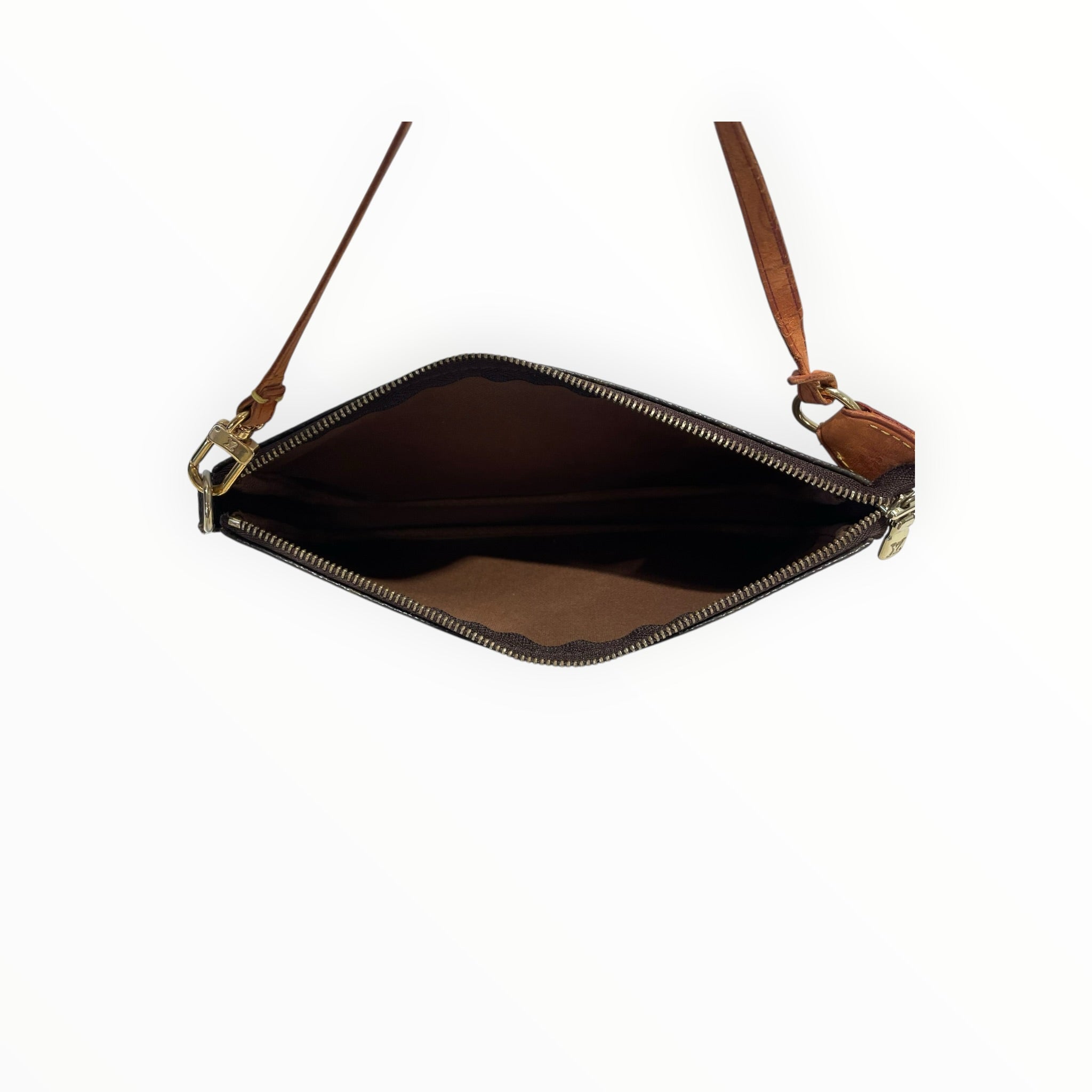 LOUIS VUITTON/Hand Bag/Monogram/Leather/BRW/pochette view 5