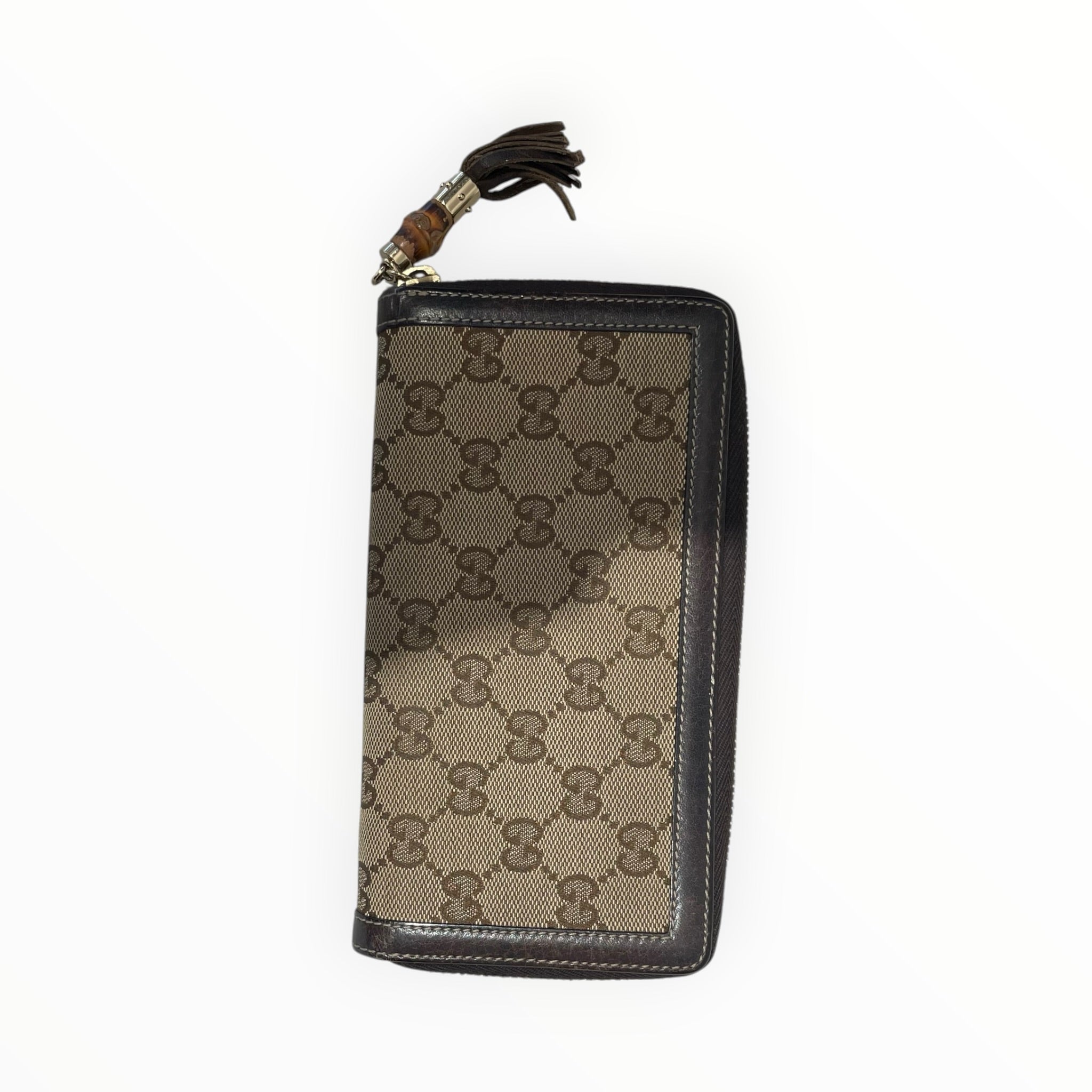 GUCCI/Long Wallet/Monogram/BRW/L's/mboo tassel view 1
