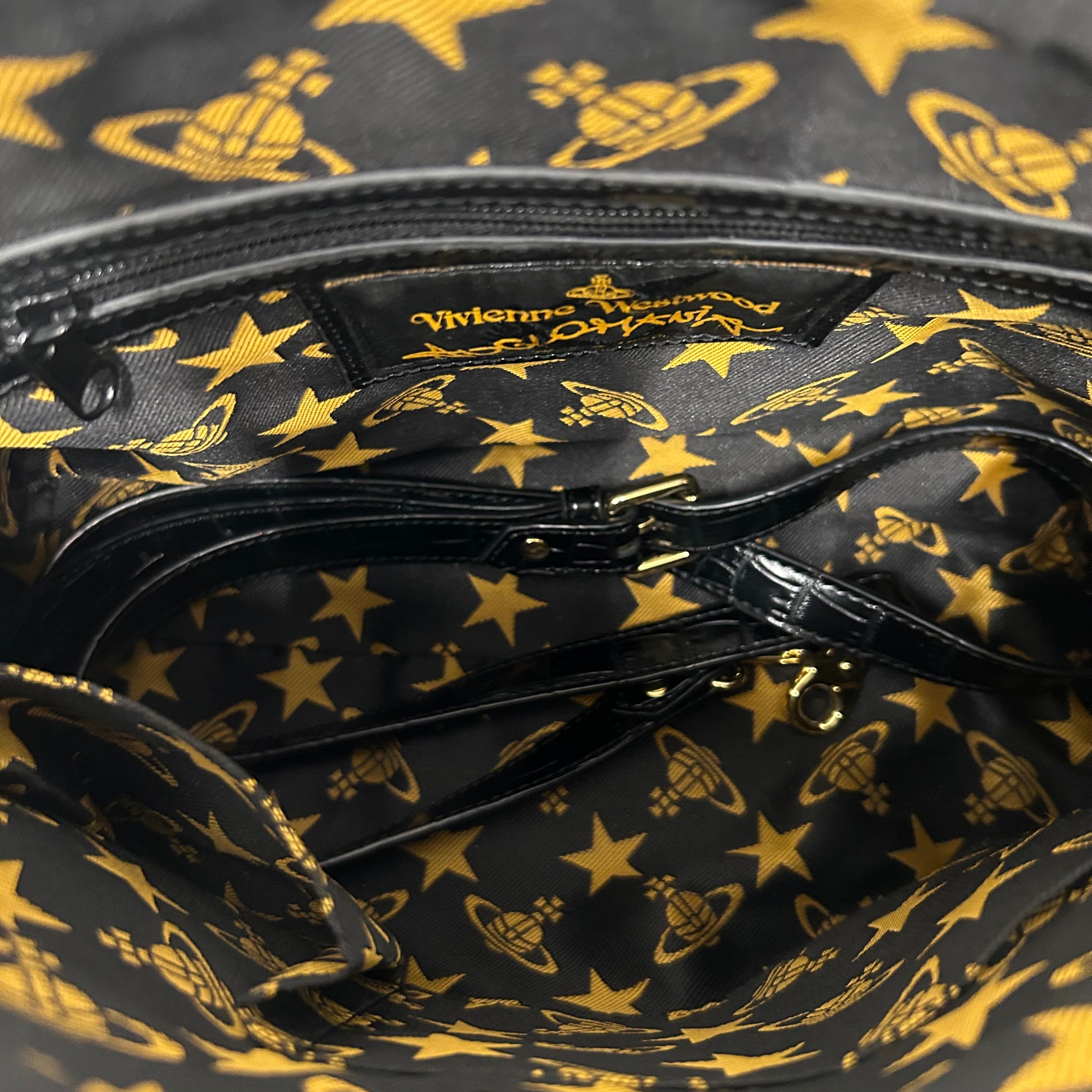 Vivienne Westwood/Hand Bag/Animal Pattern/Leather/BLK/Croc Embossed Chancery view 5