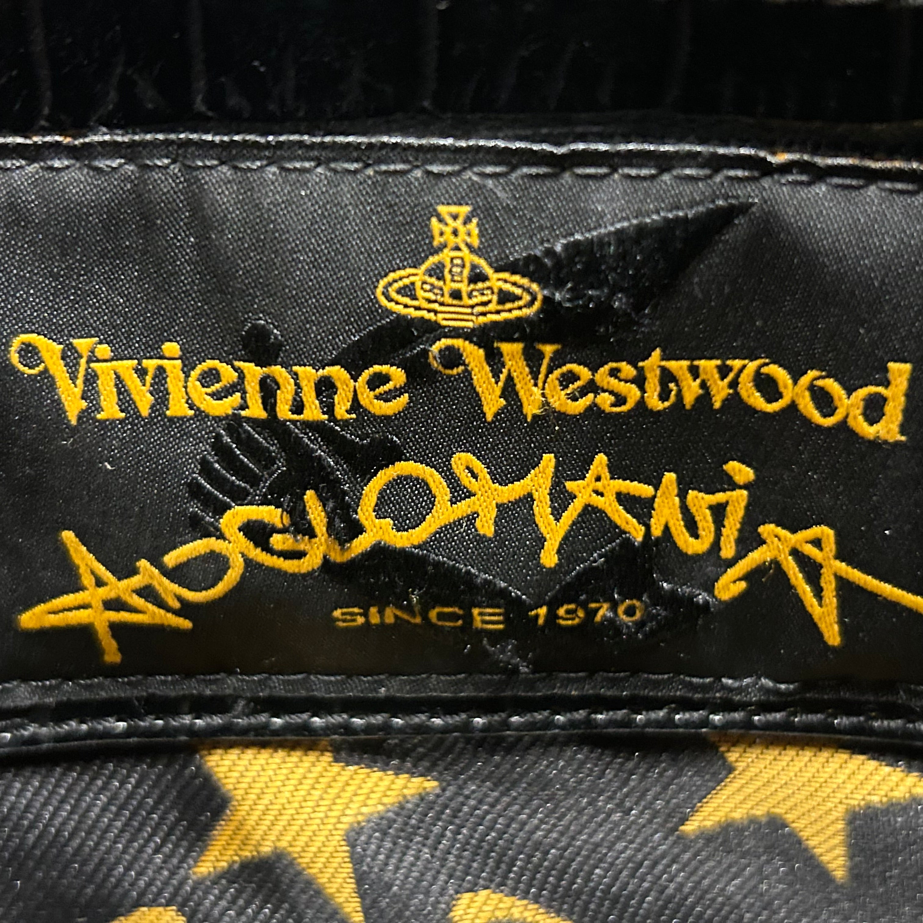 Vivienne Westwood/Hand Bag/Animal Pattern/Leather/BLK/Croc Embossed Chancery view 4