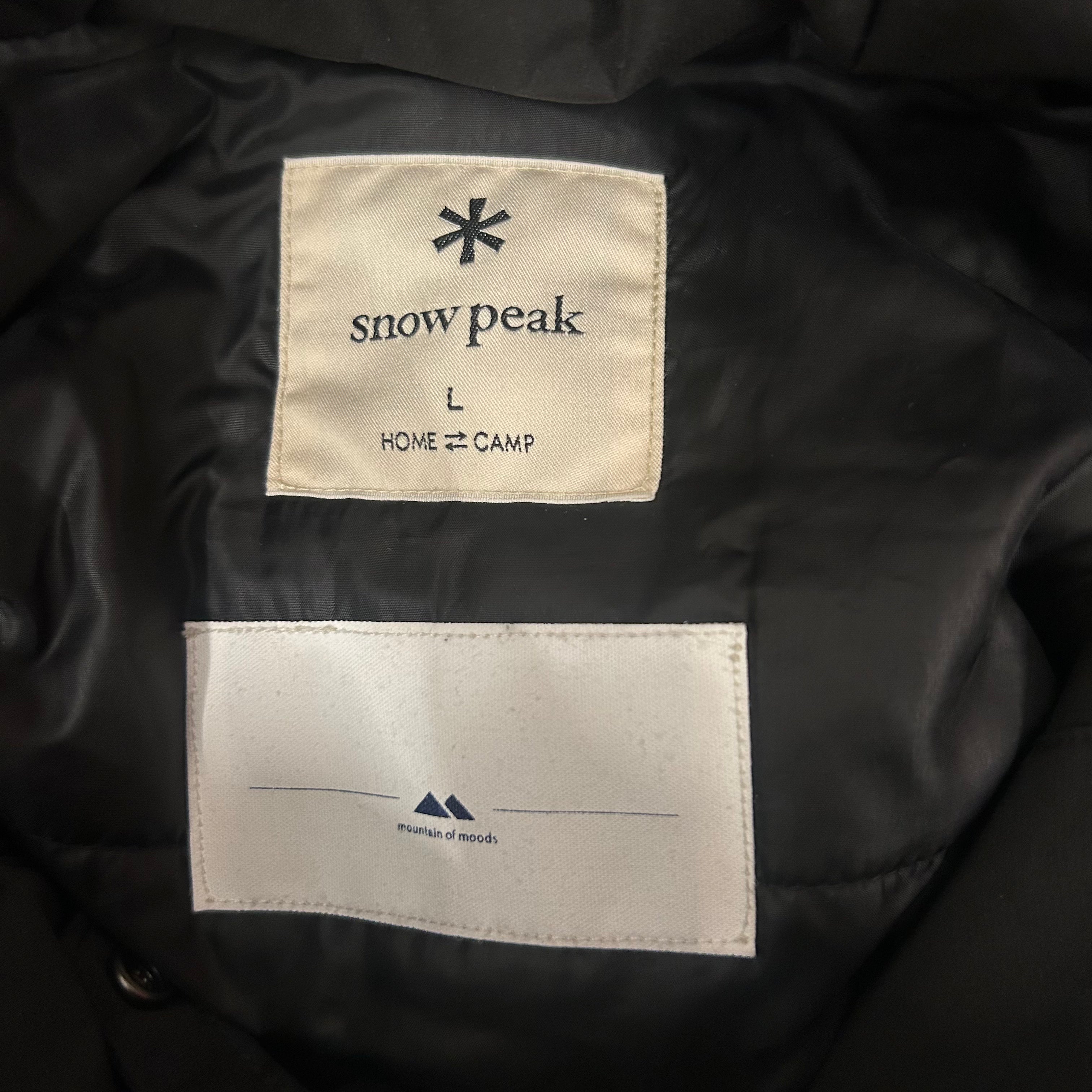 snow peak/Puffer Jkt/L/Polyester/BLK/ view 3