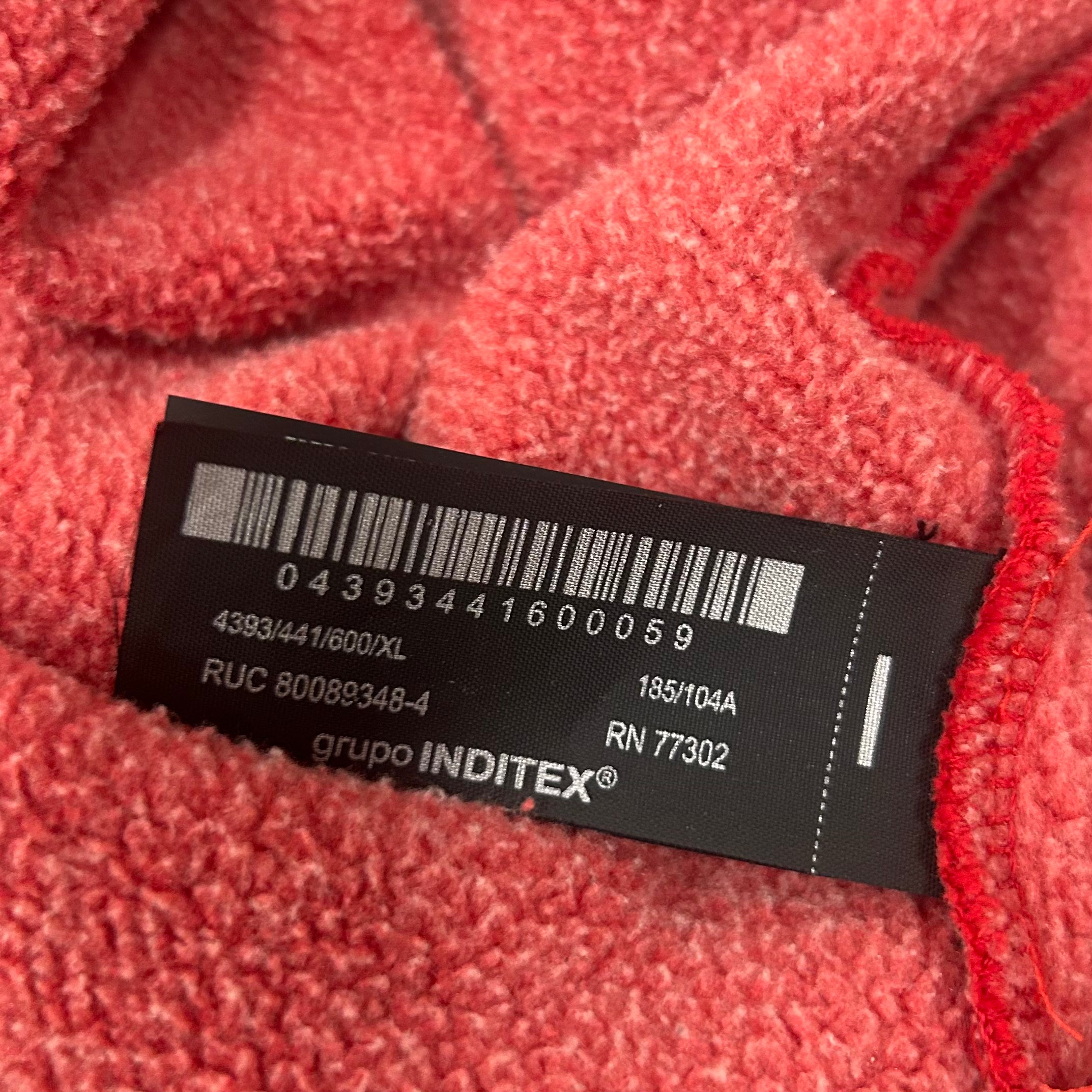 ZARA/WILLY CHAVARRIA/Zip Up Hoodie/XL/Cotton/RED/Oversize/ view 6