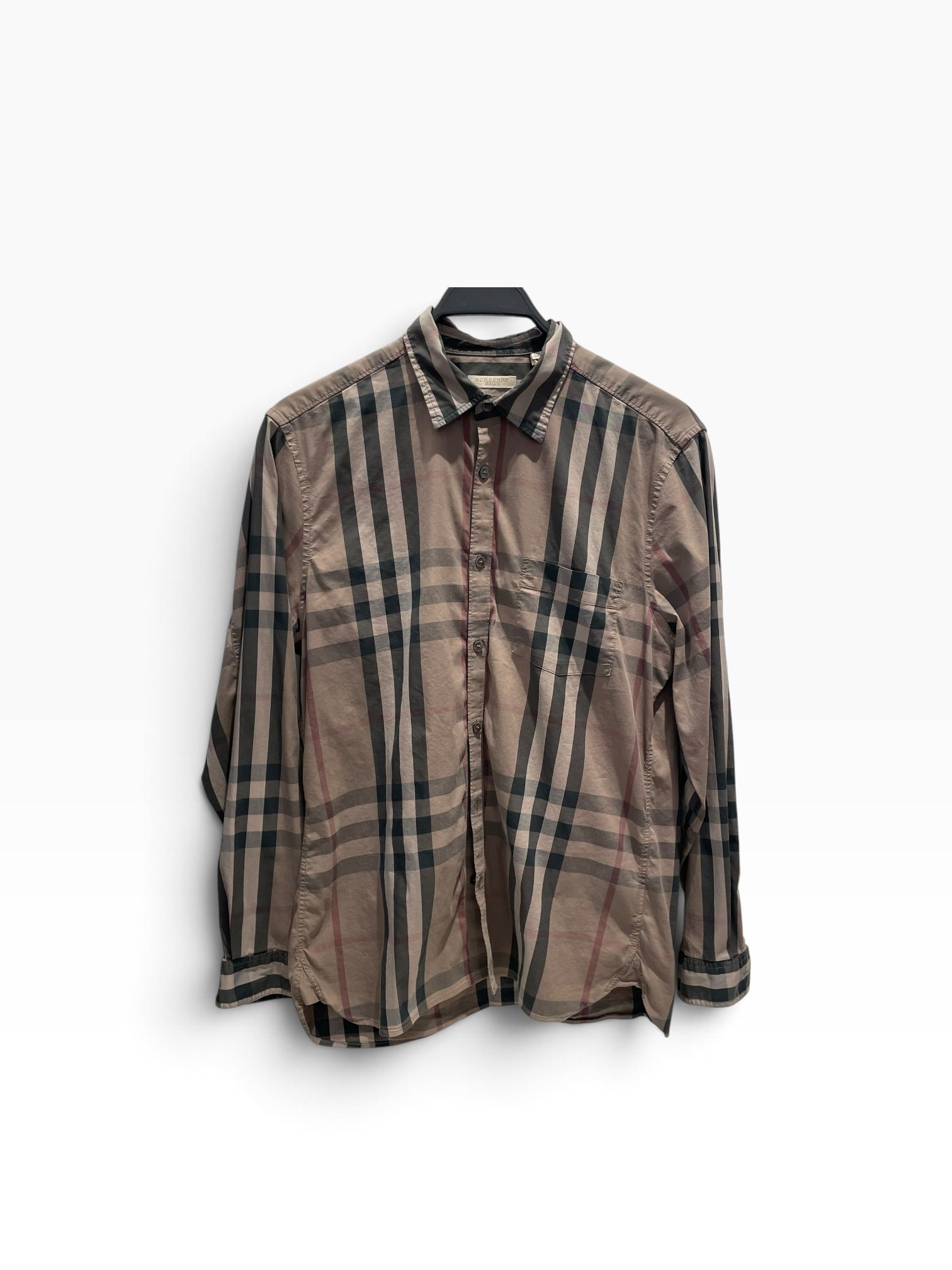 BURBERRY BRIT/Polo Shirt/L/Cotton/GRN/Burberry Brit Buckle Plaid view 1