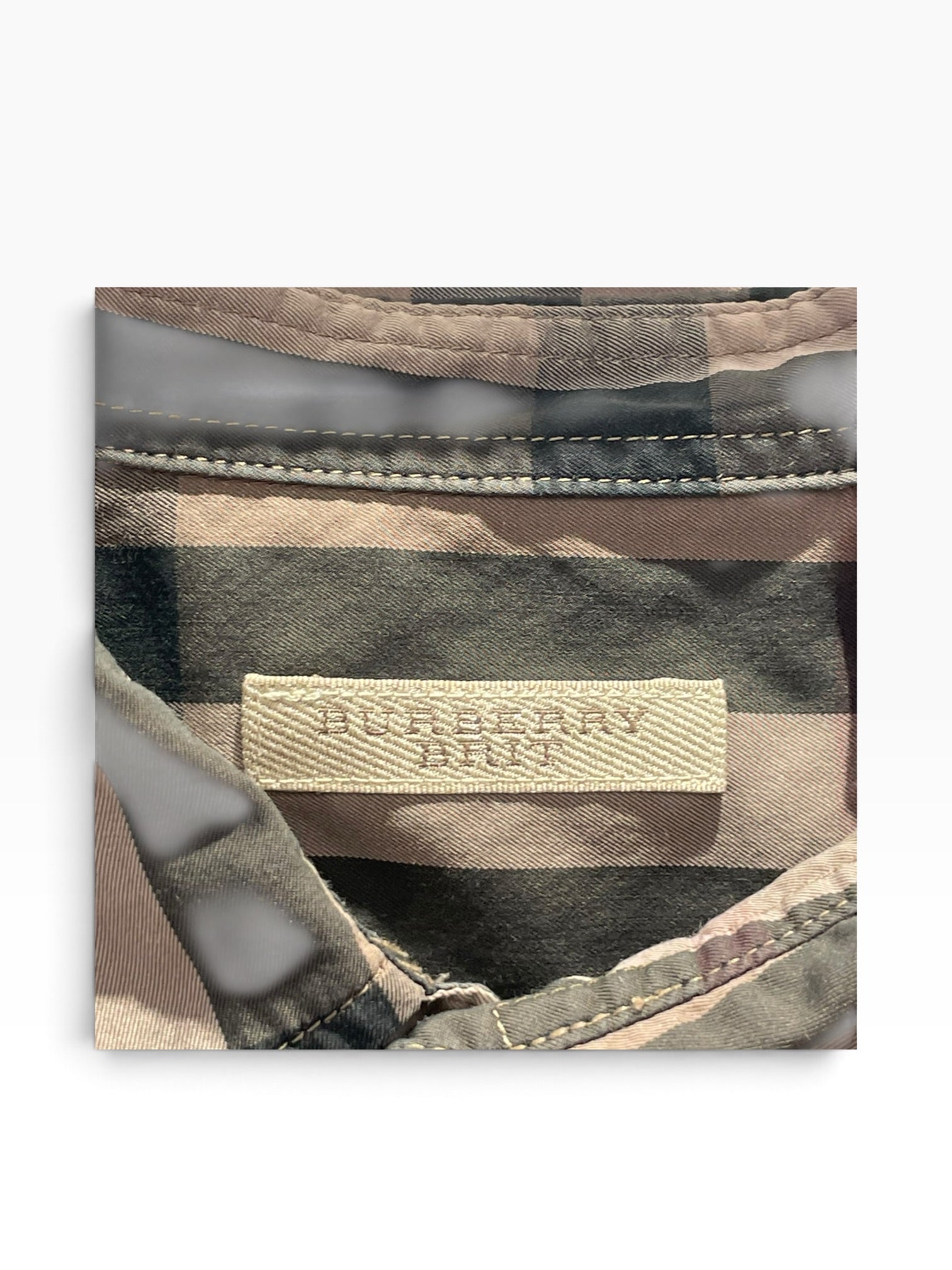BURBERRY BRIT/Polo Shirt/L/Cotton/GRN/Burberry Brit Buckle Plaid view 2