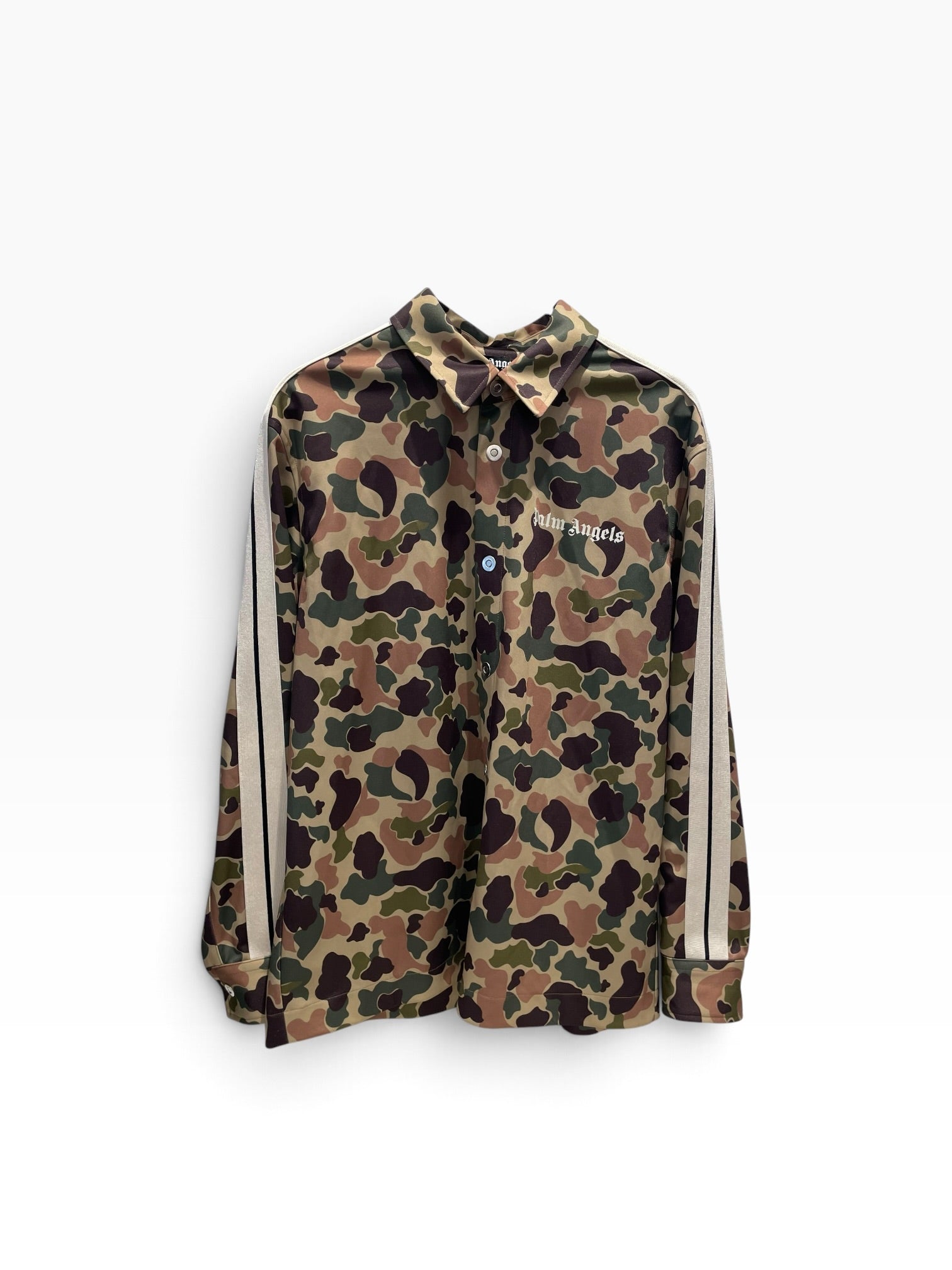 Palm Angels/Military Jkt/L/Cotton/BLU/Camouflage/BUTTON UP CAMO JACKET view 5